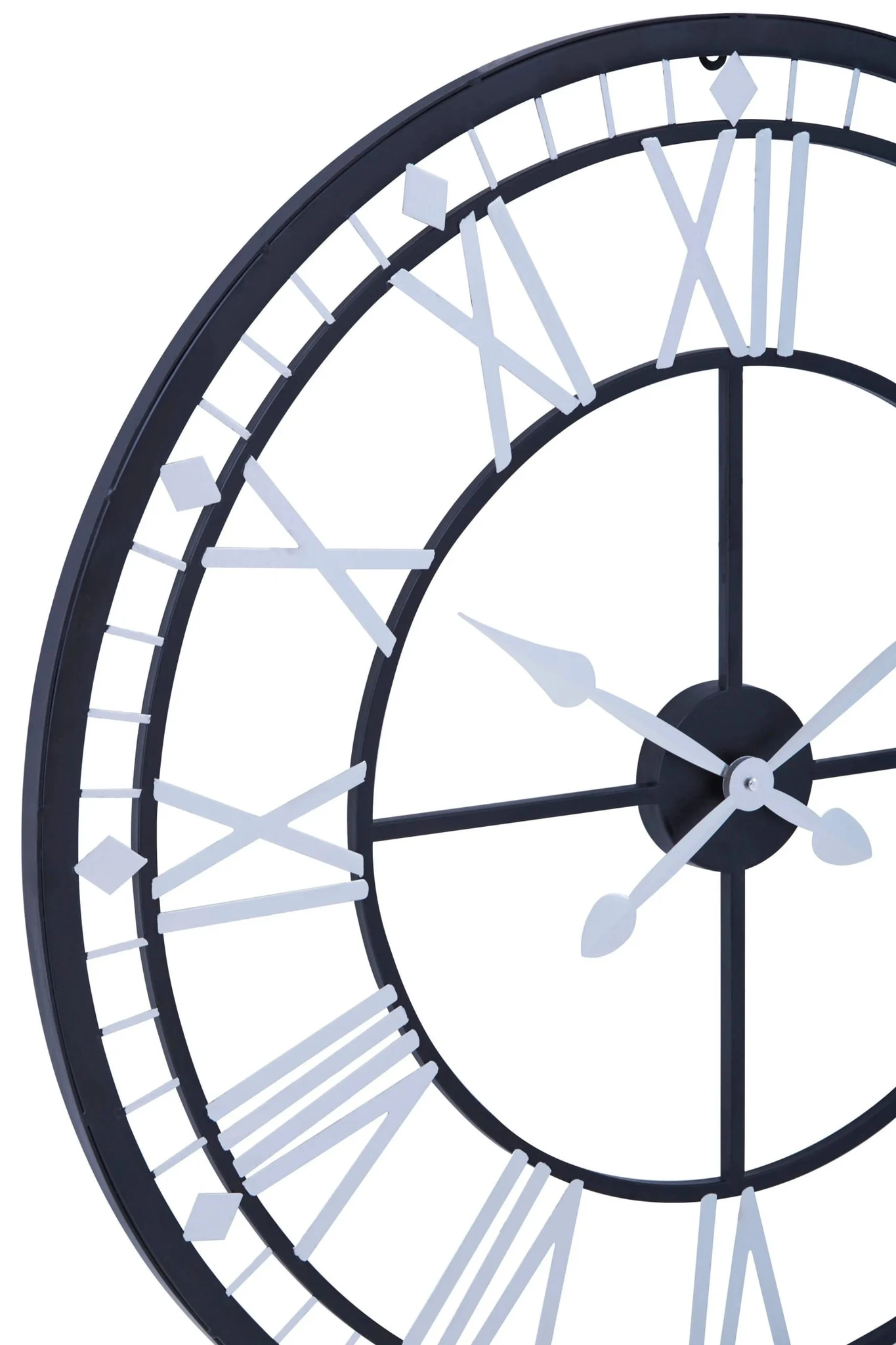 Vitus 80cm Dia Skeletal Wall Clock with Black Finish Frame - Decorative, photo 5 of 5