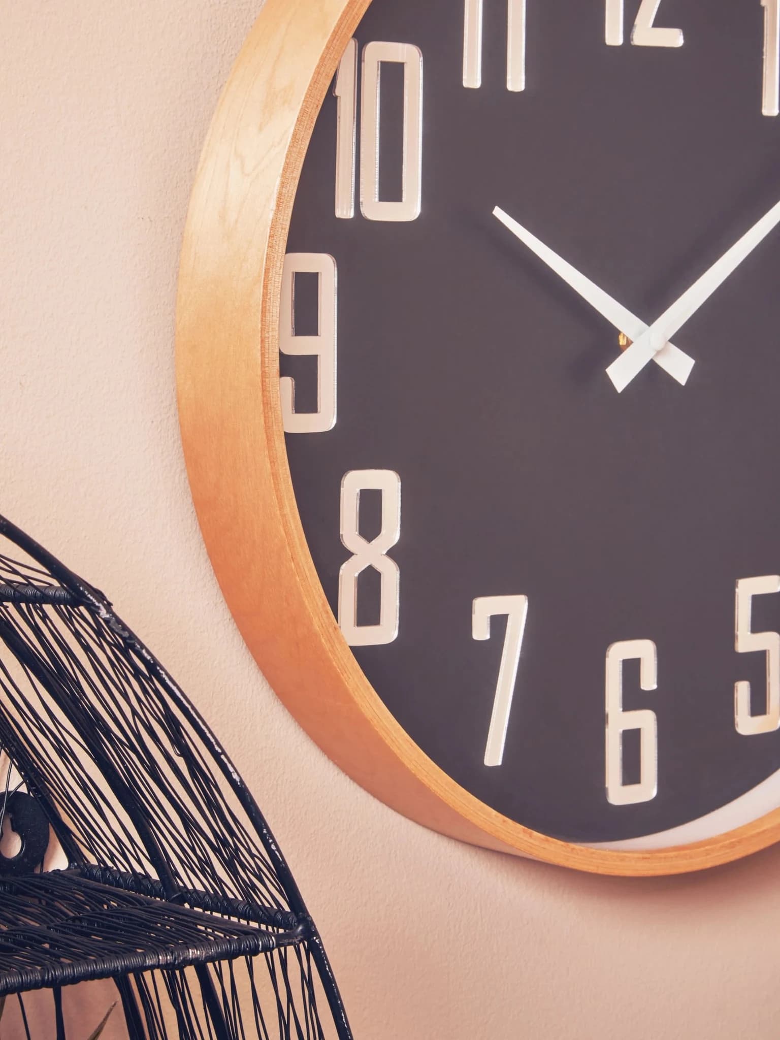 Vitus 30cm Dia Black Wall Clock - Decorative, photo 2 of 7