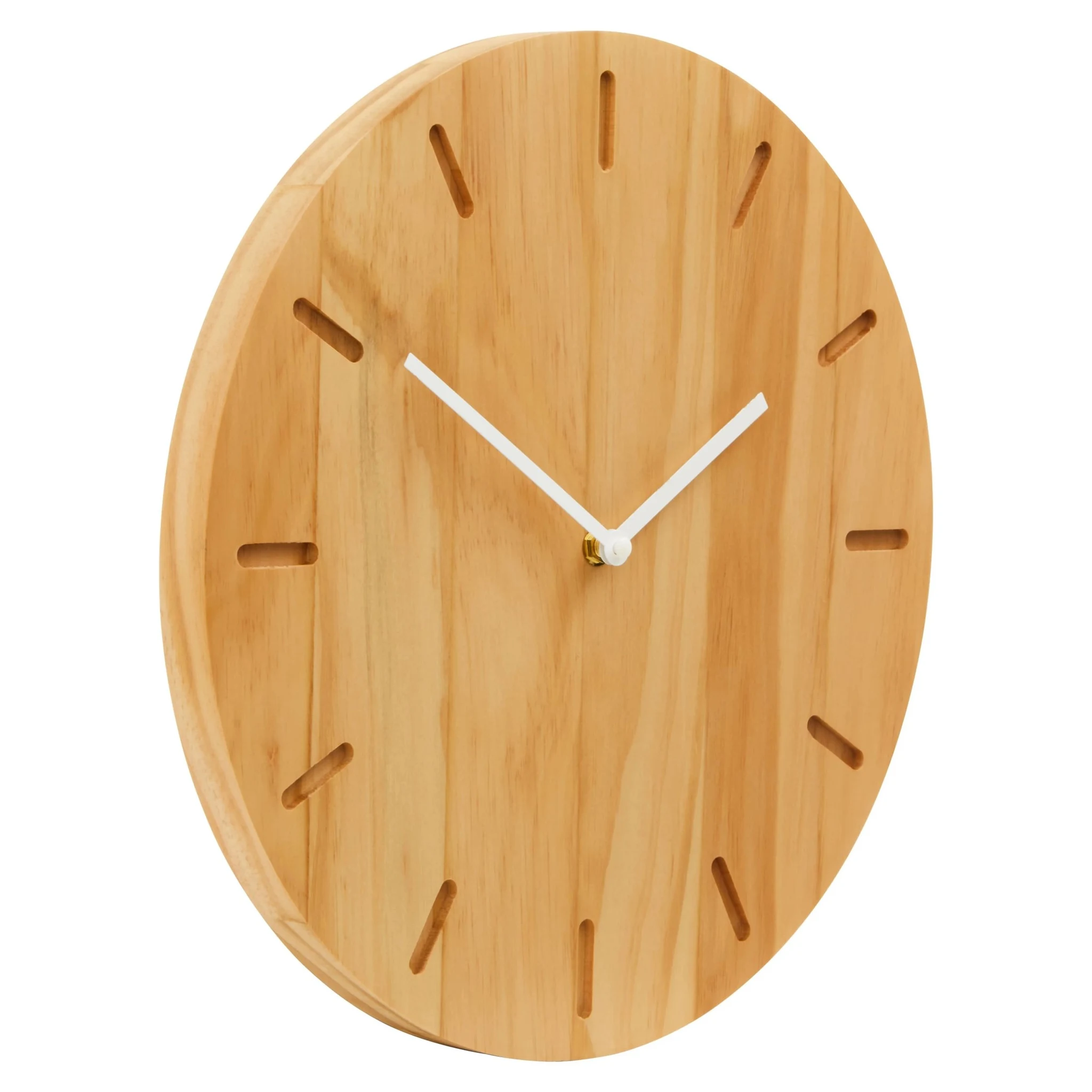 Vitus 35cm Dia Natural Finish Oak Wood Wall Clock - Decorative, photo 5 of 8