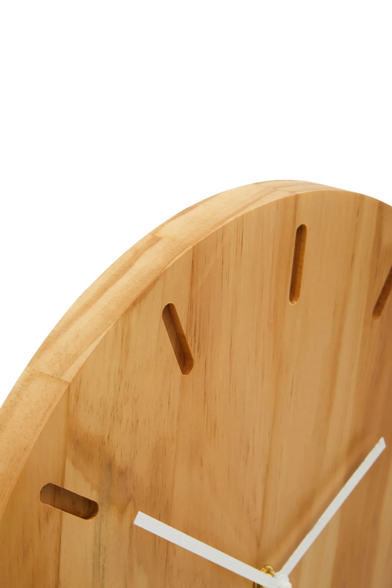 Vitus 35cm Dia Natural Finish Oak Wood Wall Clock - Decorative, photo 6 of 8