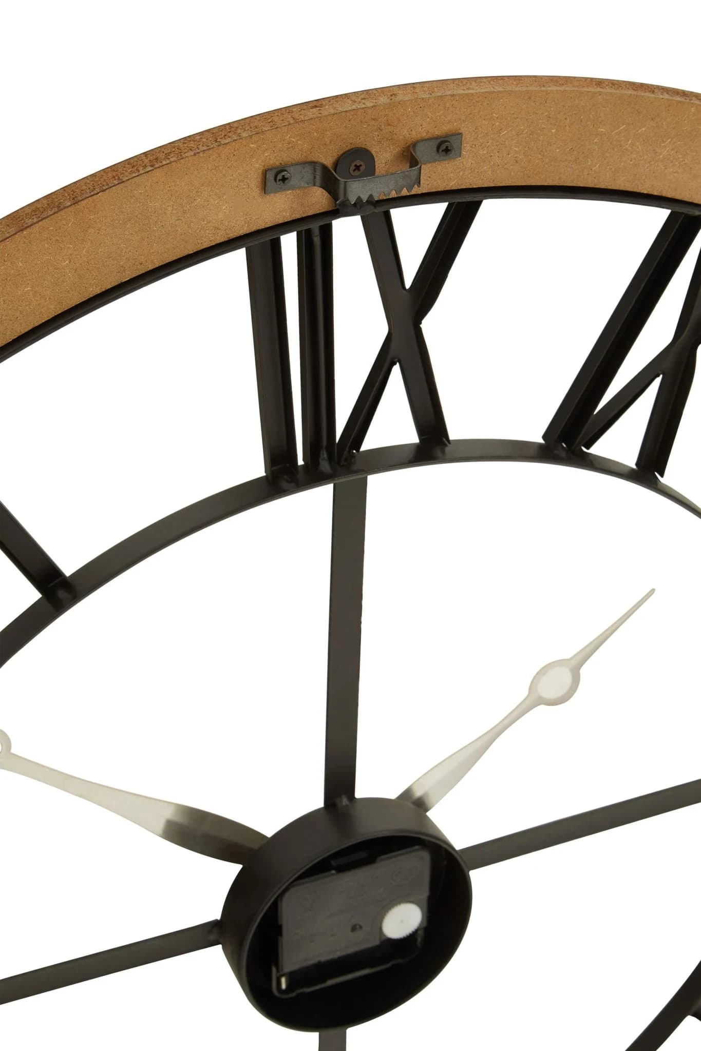 Vitus 60cm Dia Black Metal Wall Clock with Gold Finish Hands - Decorative, photo 3 of 6