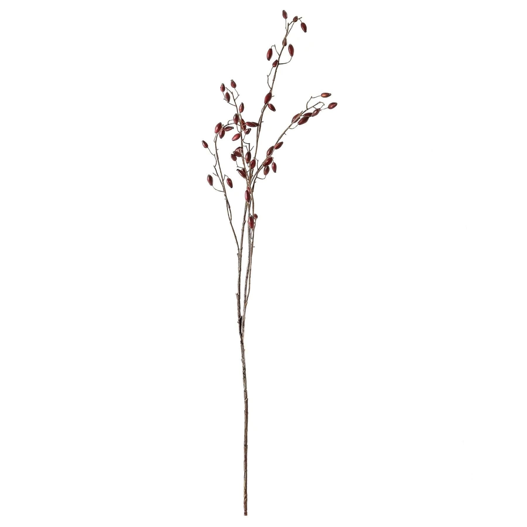 Burgundy Rosehip Stem — Pack of 3 - Artificial plants & flowers, photo 4 of 6