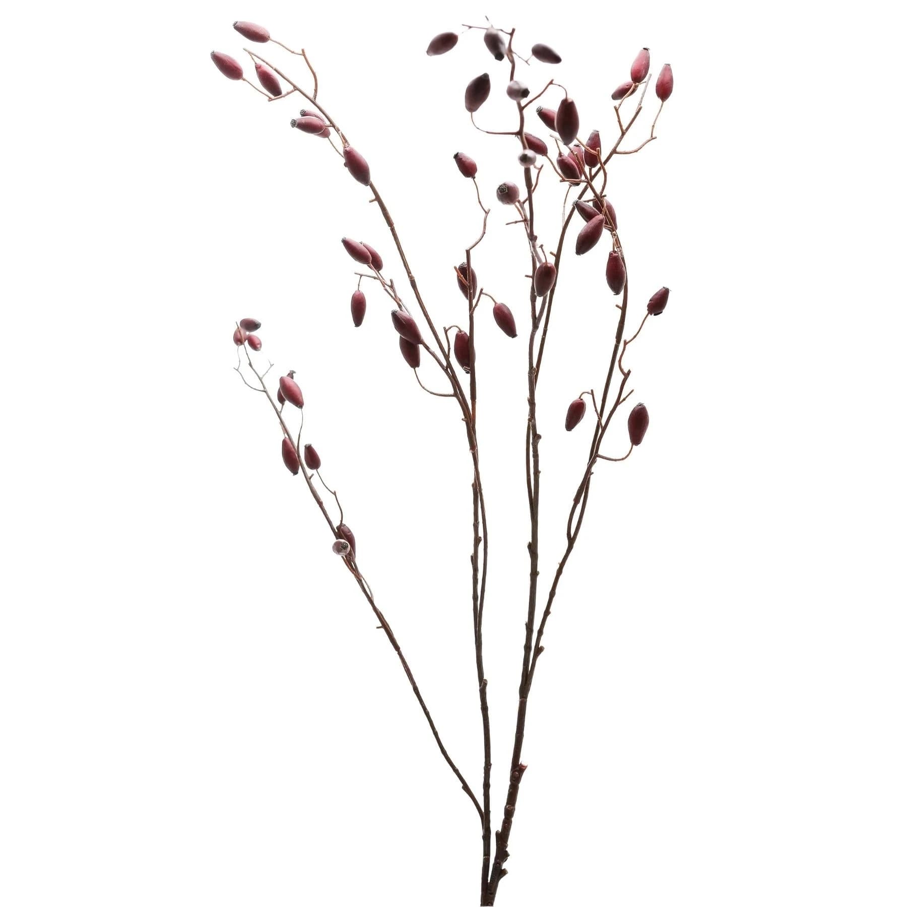 Burgundy Rosehip Stem — Pack of 3 - Artificial plants & flowers, photo 5 of 6