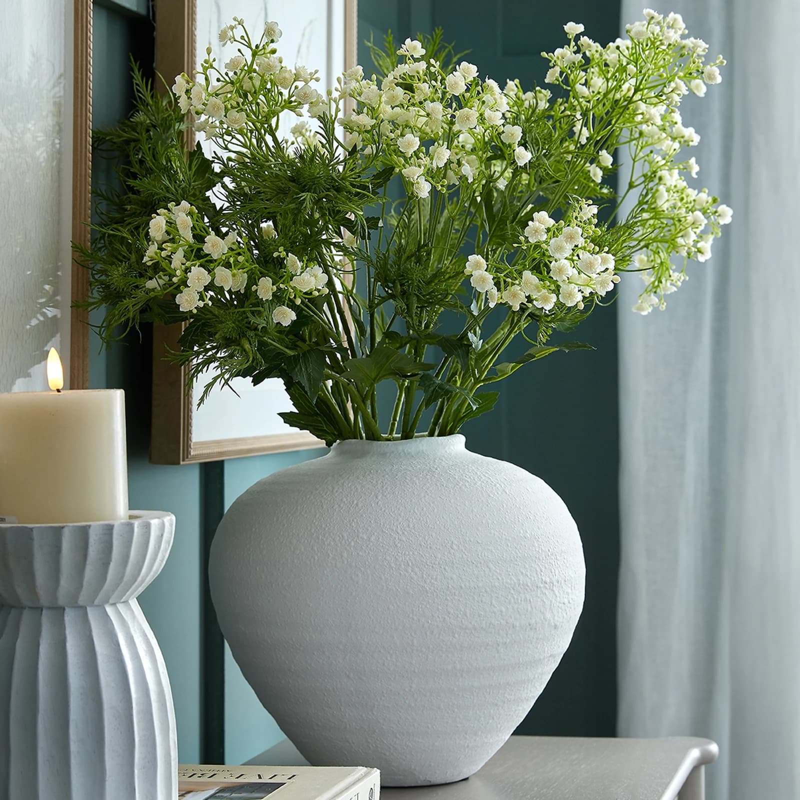 Regola Large Matt White Ceramic Vase - Vases, photo 5 of 5