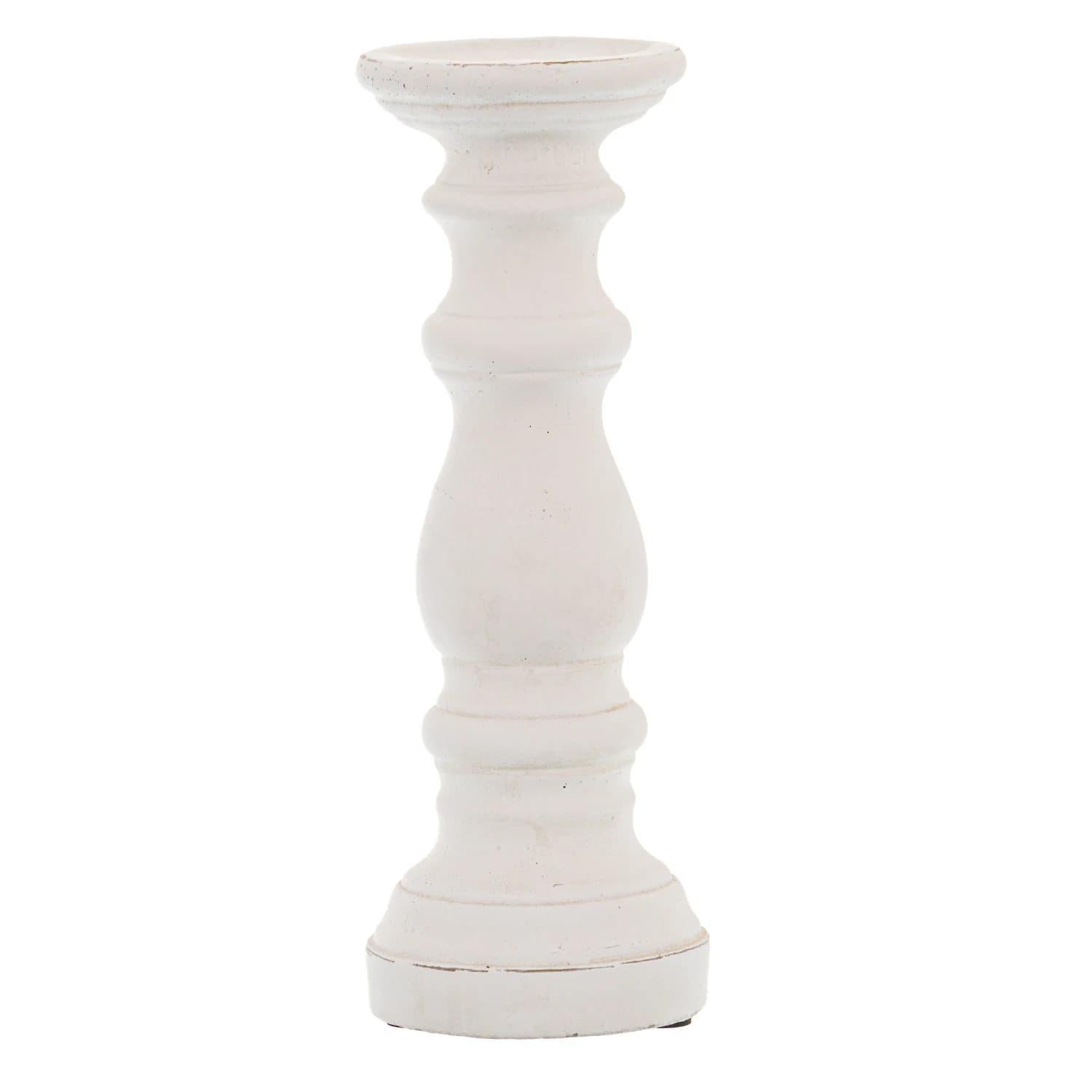 Matt White Small Ceramic Column Candle Holder - Candles, photo 2 of 4