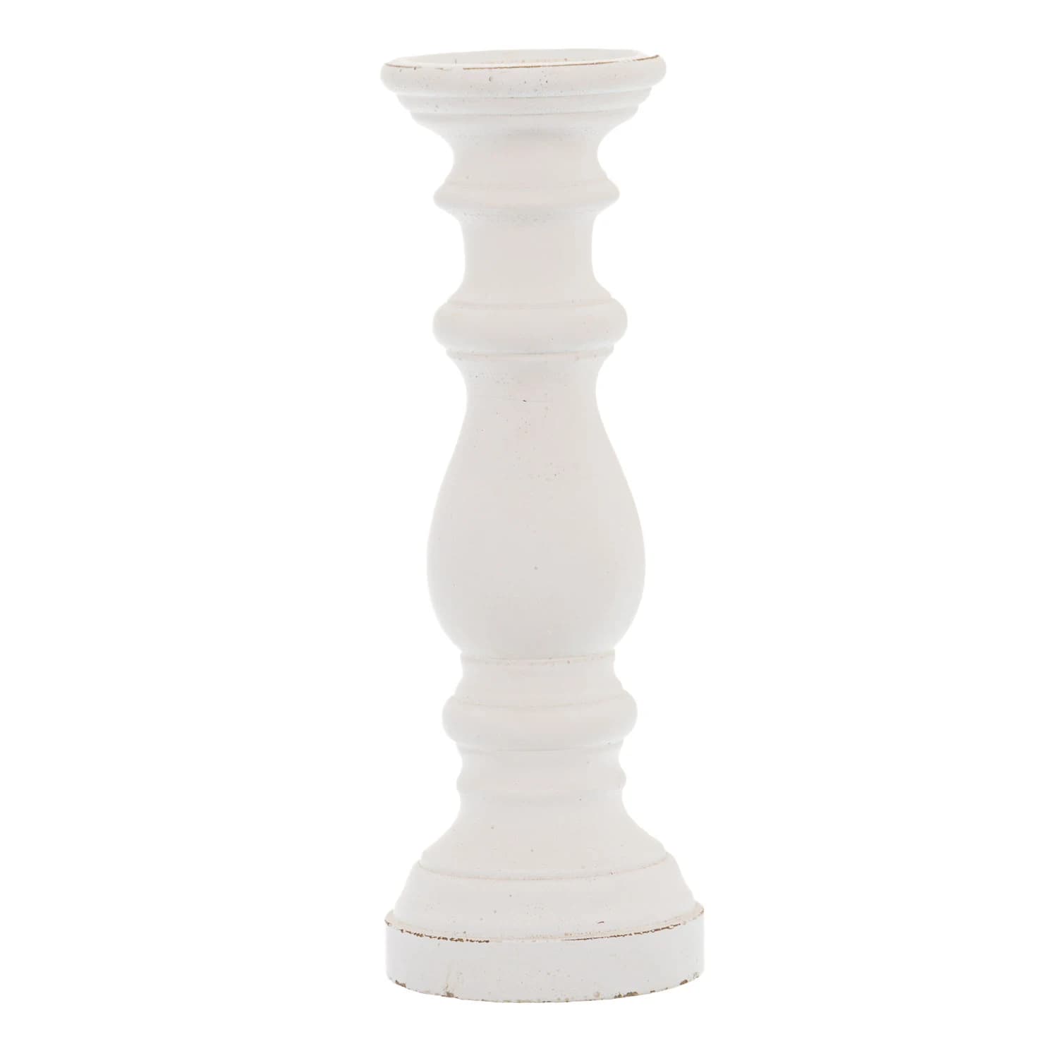 Matt White Ceramic Column Candle Holder - Candles, photo 2 of 4
