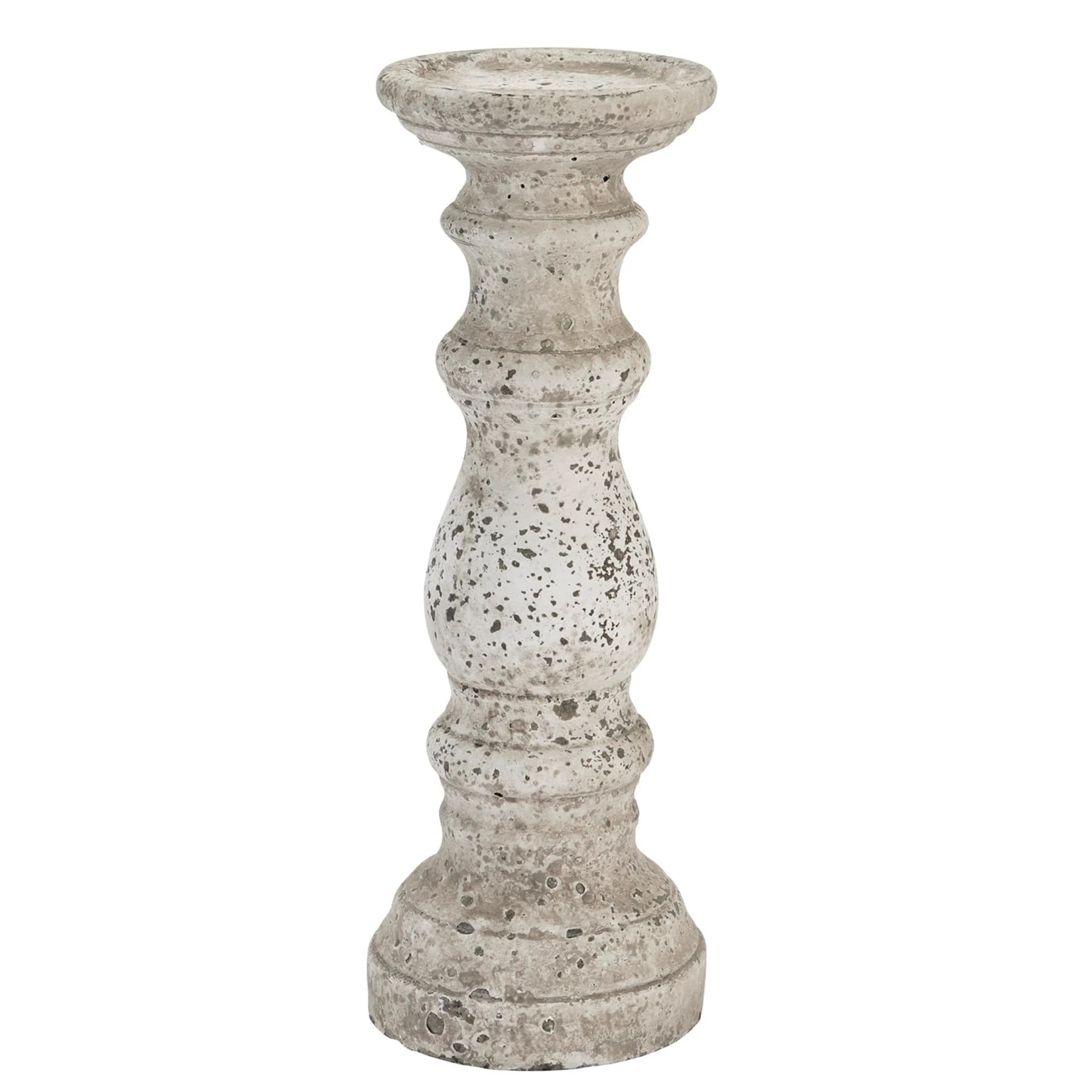 Large Stone Ceramic Column Candle Holder - Candles, photo 2 of 5
