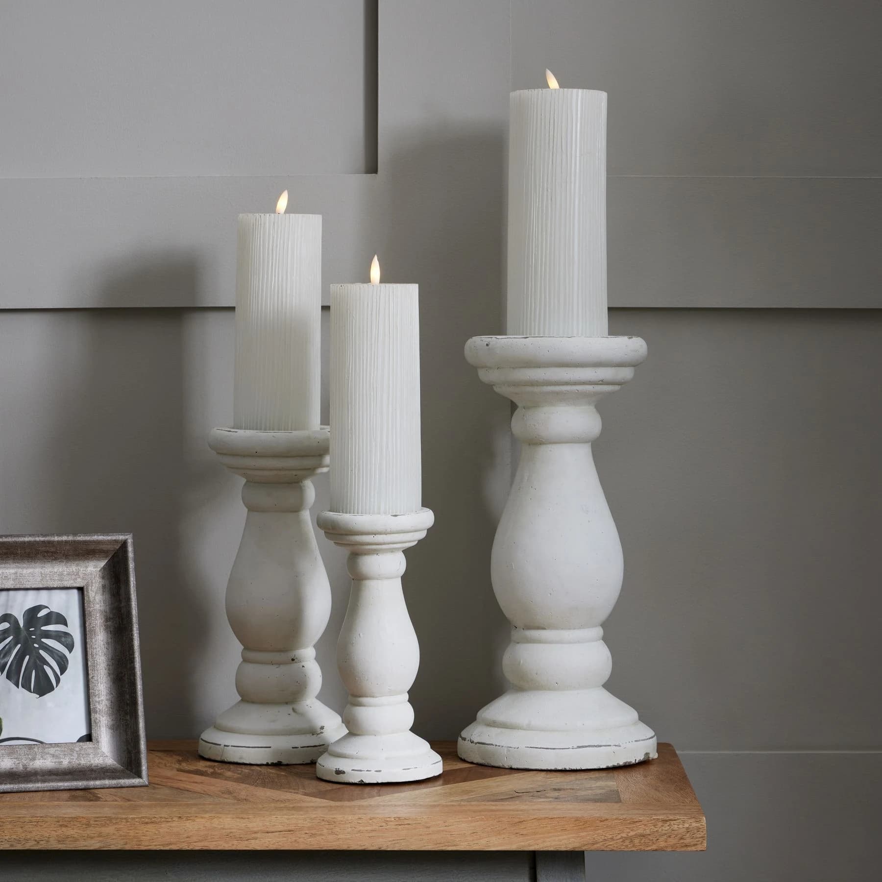 Matt White Ceramic Candle Holder - Candles, photo 5 of 6