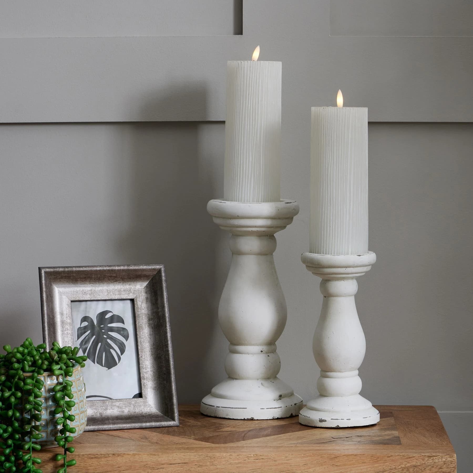 Matt White Ceramic Candle Holder - Candles, photo 6 of 6