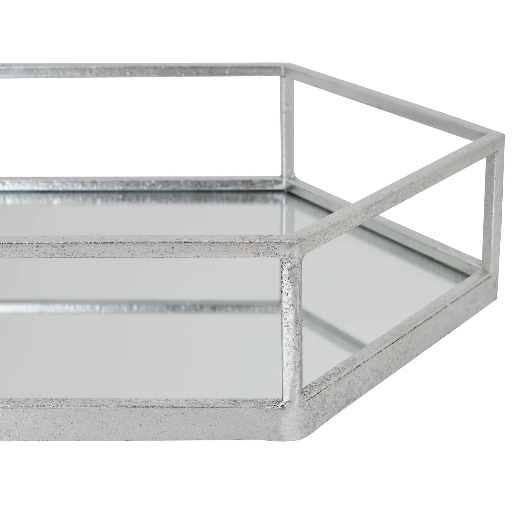 Silver Hexagon Set Of Two Trays - Coffee tables, photo 4 of 5
