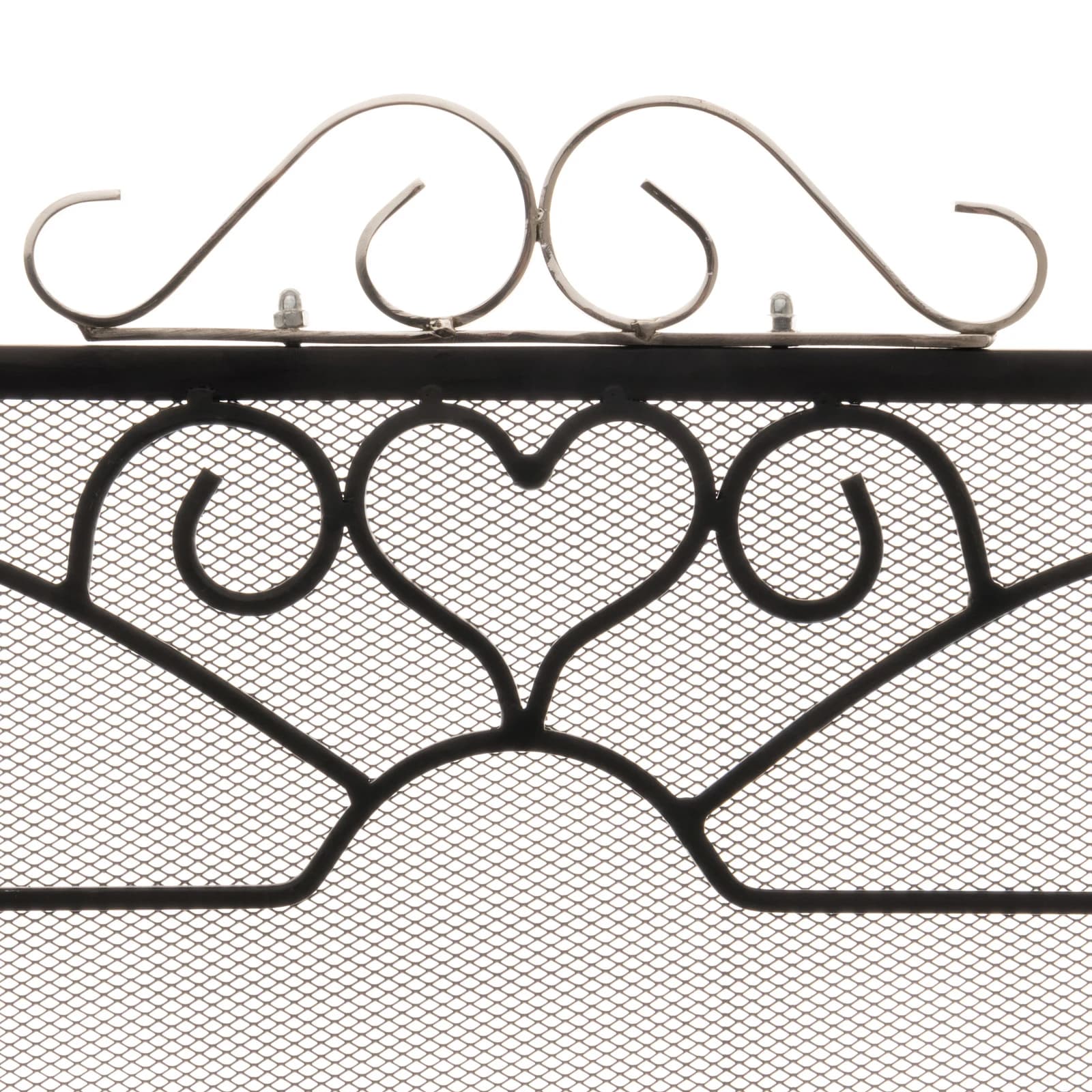 Chrome Topped Three Fold Fire Screen - Decorative, photo 3 of 3