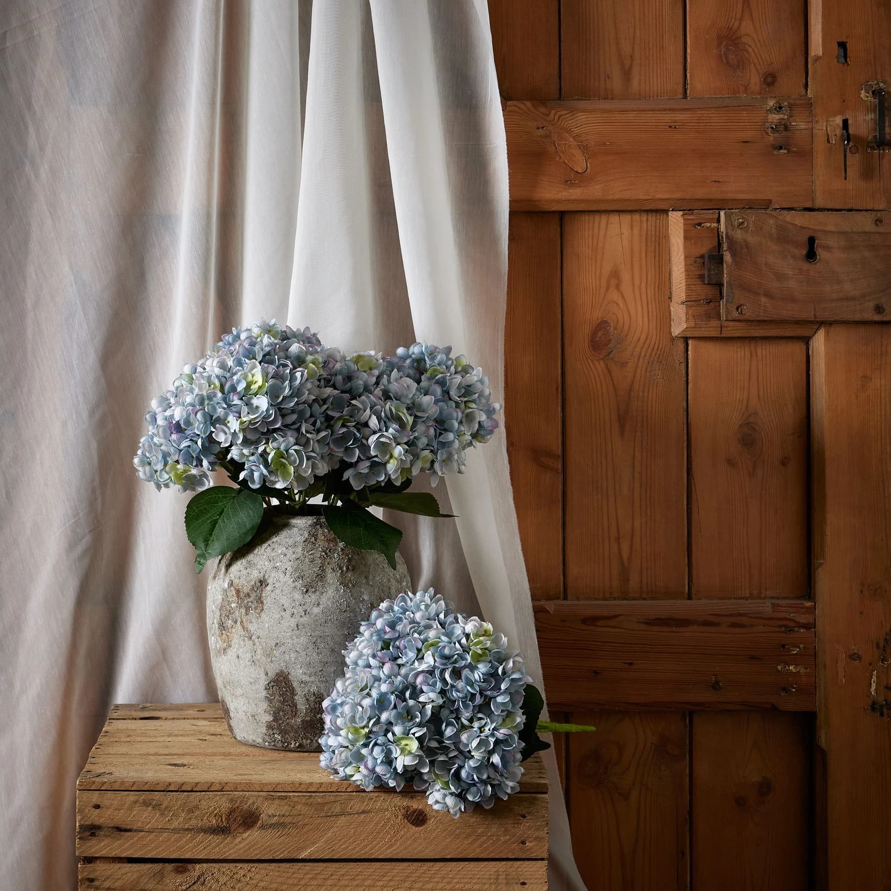 Blue Hydrangea Bunch — Pack of 3 - Artificial plants & flowers, photo 3 of 5