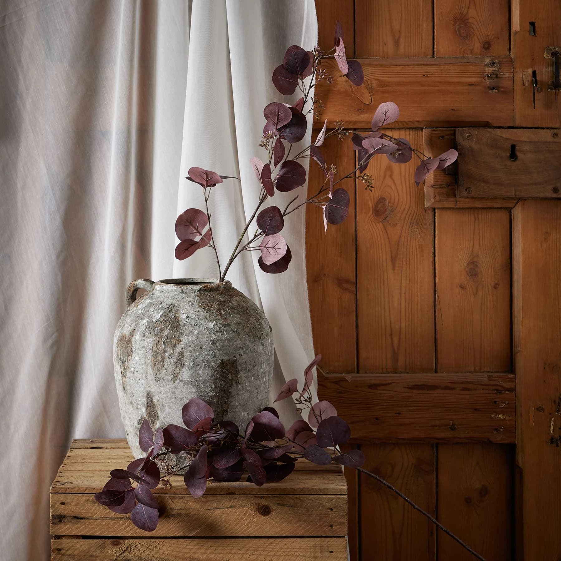 Burgundy Berried Eucalyptus — Pack of 5 - Artificial plants & flowers, photo 3 of 5