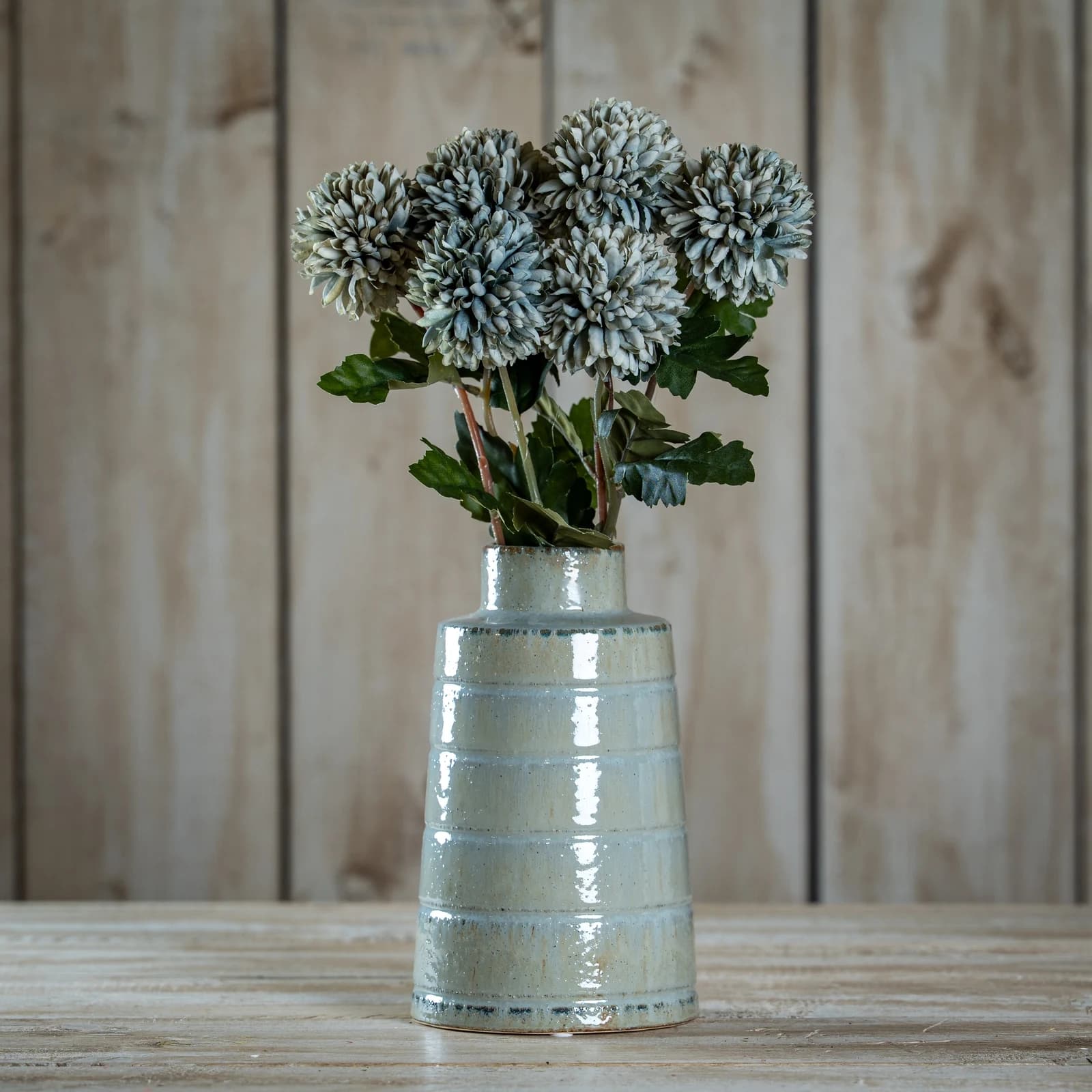 Pale Green Blue Short Chrysanthemum — Pack of 5 - Artificial plants & flowers, photo 2 of 5