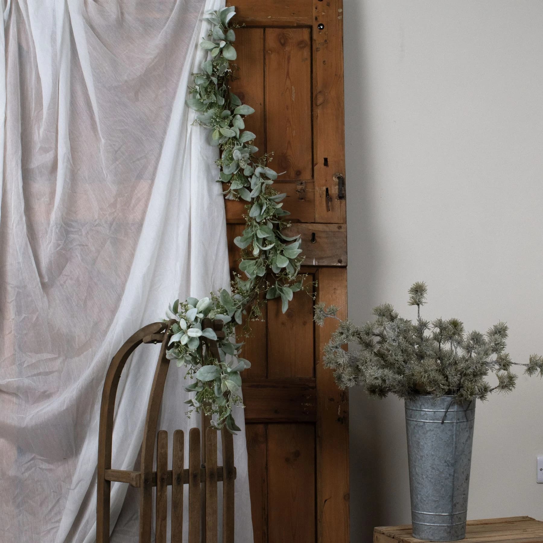Winter Garland With Lambs Ear And Wax Flower — Pack of 3 - Artificial plants & flowers, photo 3 of 5