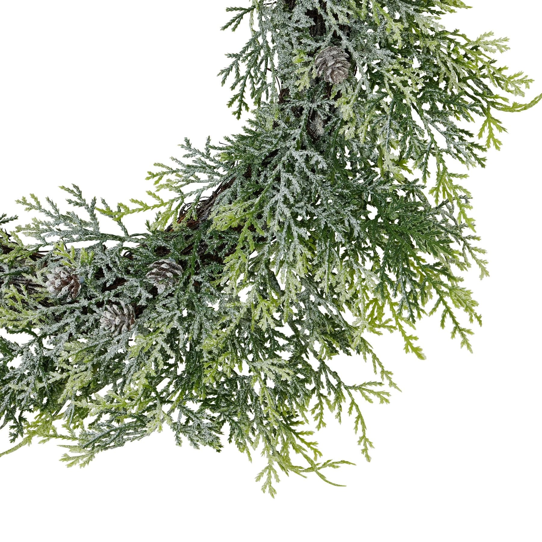 Frosted Pine Wreath With Pinecones — Pack of 3 - Artificial plants & flowers, photo 2 of 5
