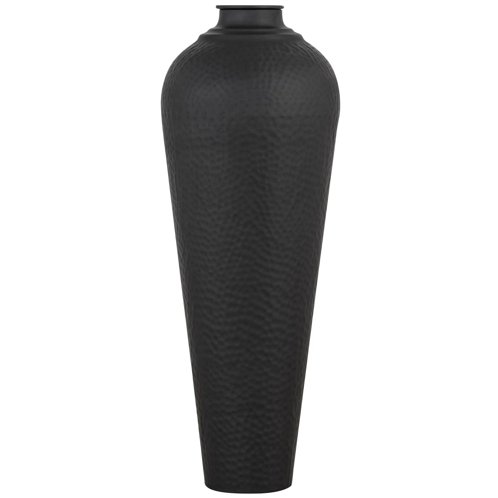 Matt Black Medium Hammered Vase With Lid - Vases, photo 5 of 6