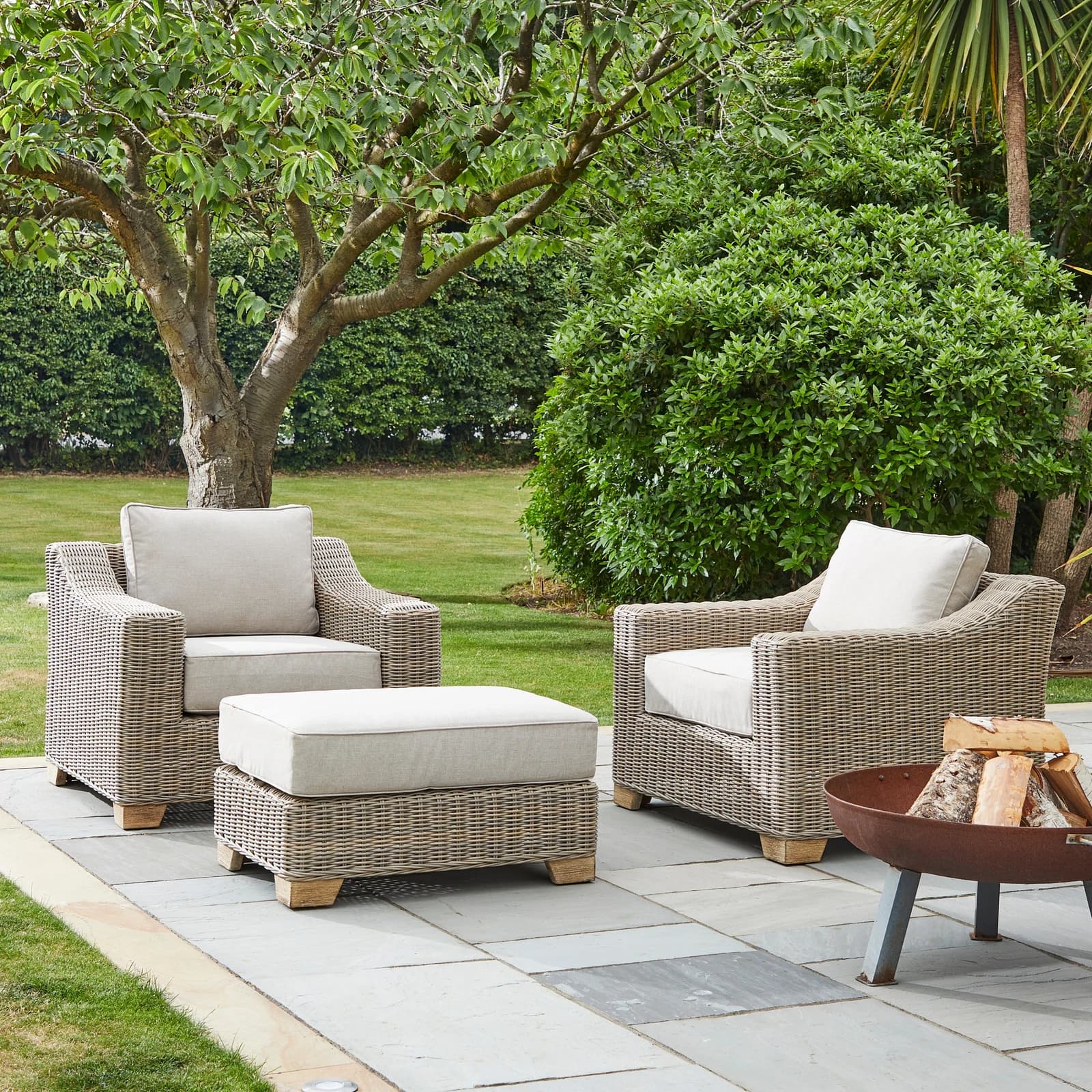 Capri Collection Outdoor Foot Stool - Outdoor, photo 4 of 6