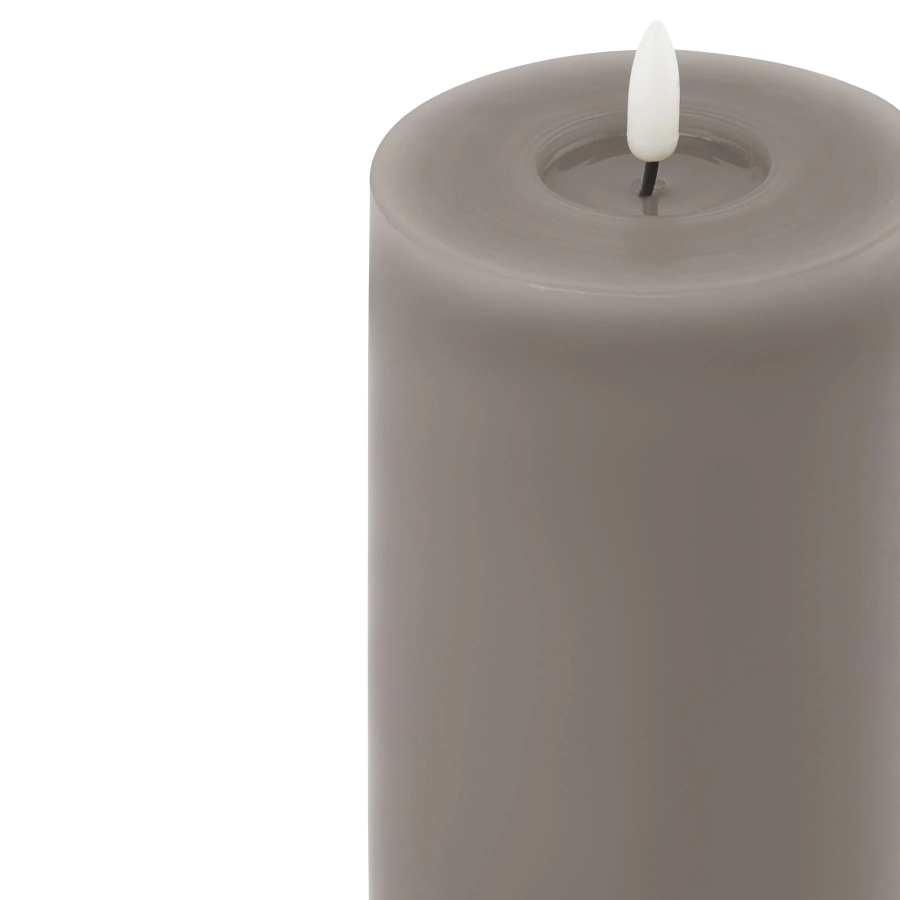 Luxe Collection Melt Effect 3.5x9 Grey LED Wax Candle - Candles, photo 3 of 4