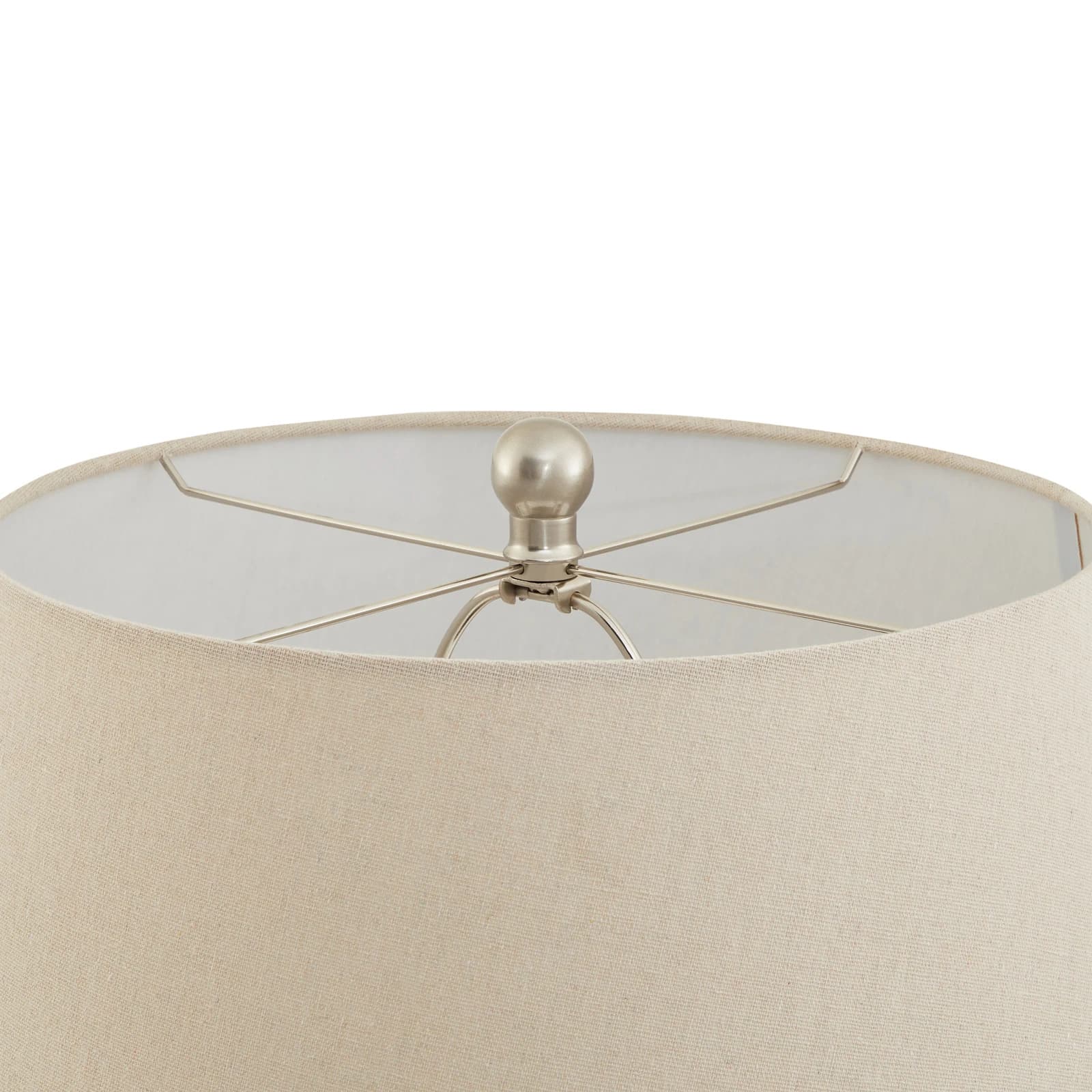 Woven Ceramic Table Lamp With Linen Shade - Table lamps, photo 4 of 5