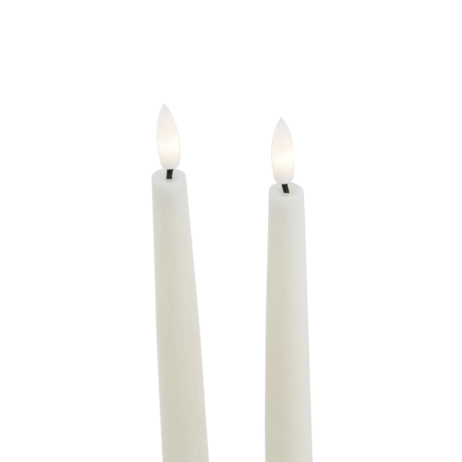 Luxe Collection S/2 Taupe LED Wax Dinner Candles - Candles, photo 2 of 3