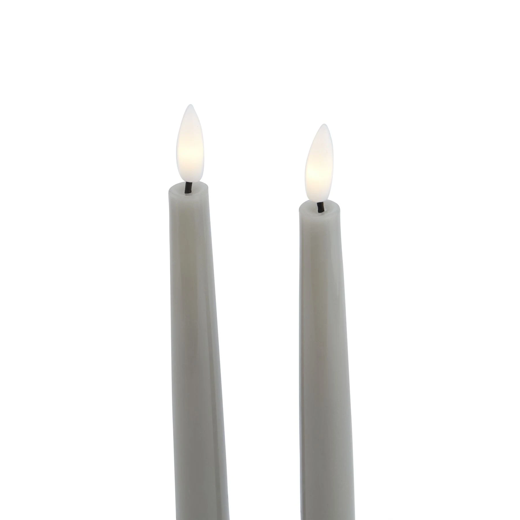 Luxe Collection S/2 Grey LED Wax Dinner Candles - Candles, photo 4 of 4