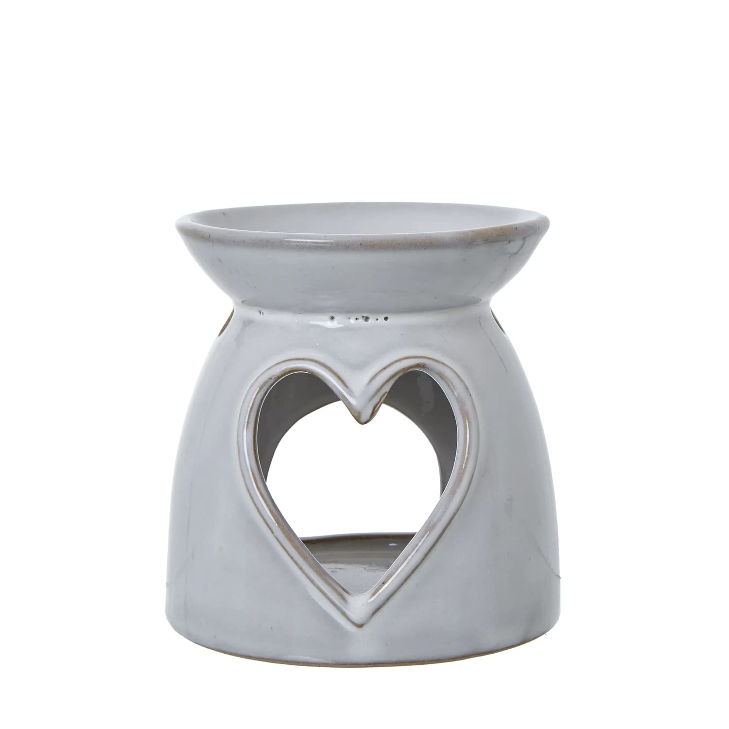 White Ceramic Heart Cut-Out Wax Melt Tealight Holder - Candles, photo 2 of 3
