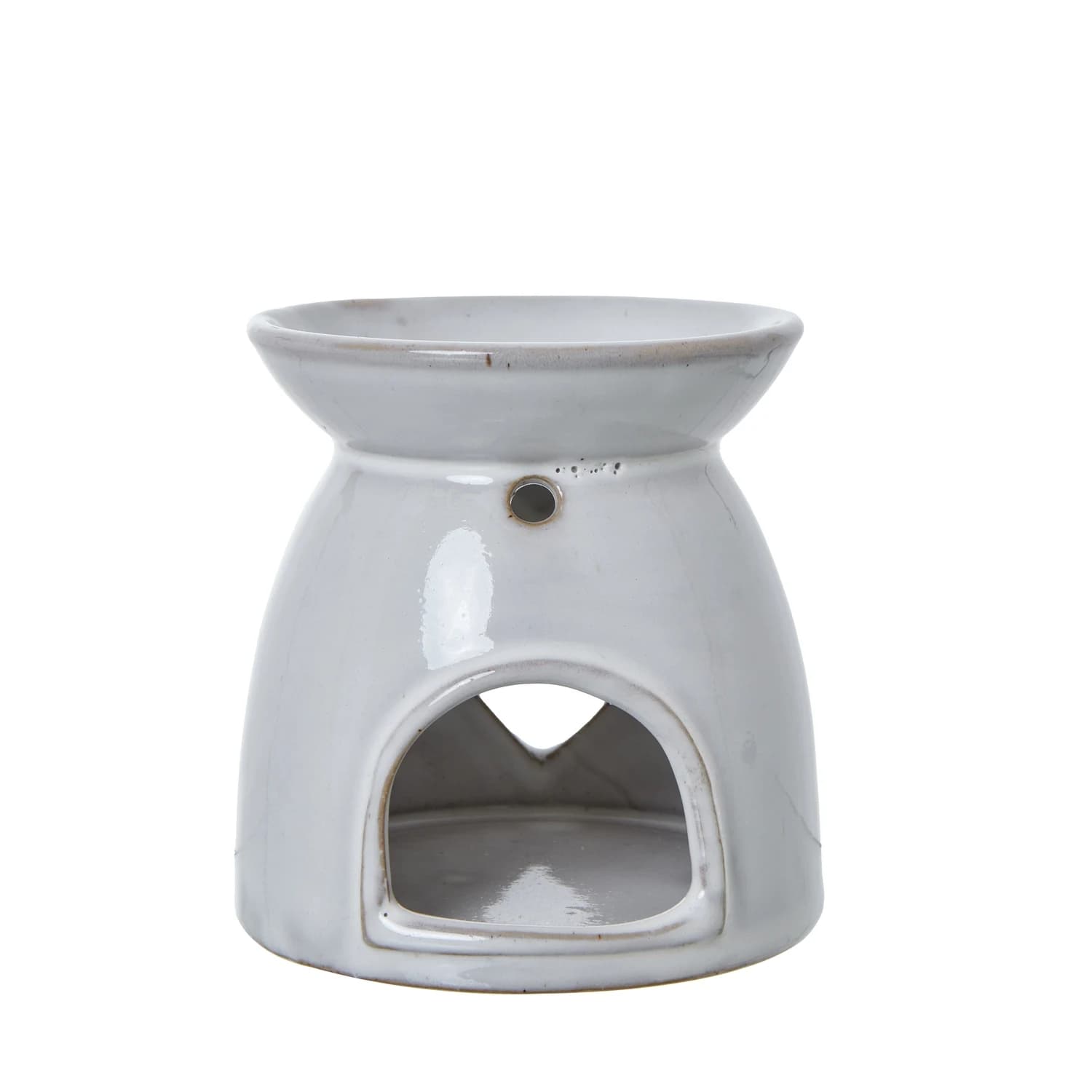 White Ceramic Heart Cut-Out Wax Melt Tealight Holder - Candles, photo 3 of 3