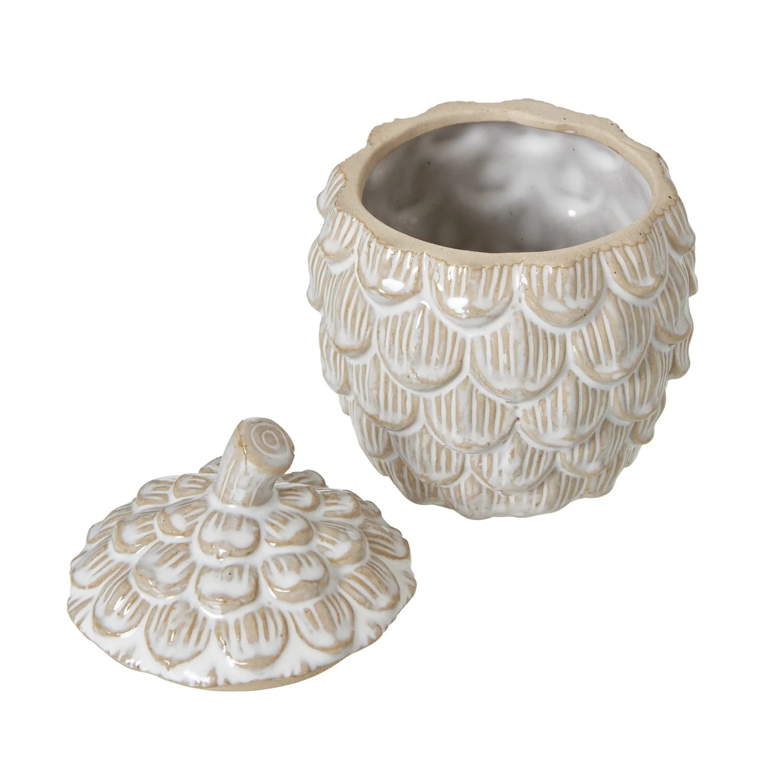 Medium Ceramic Pine Cone Trinket Dish With Lid - Decorative, photo 4 of 4