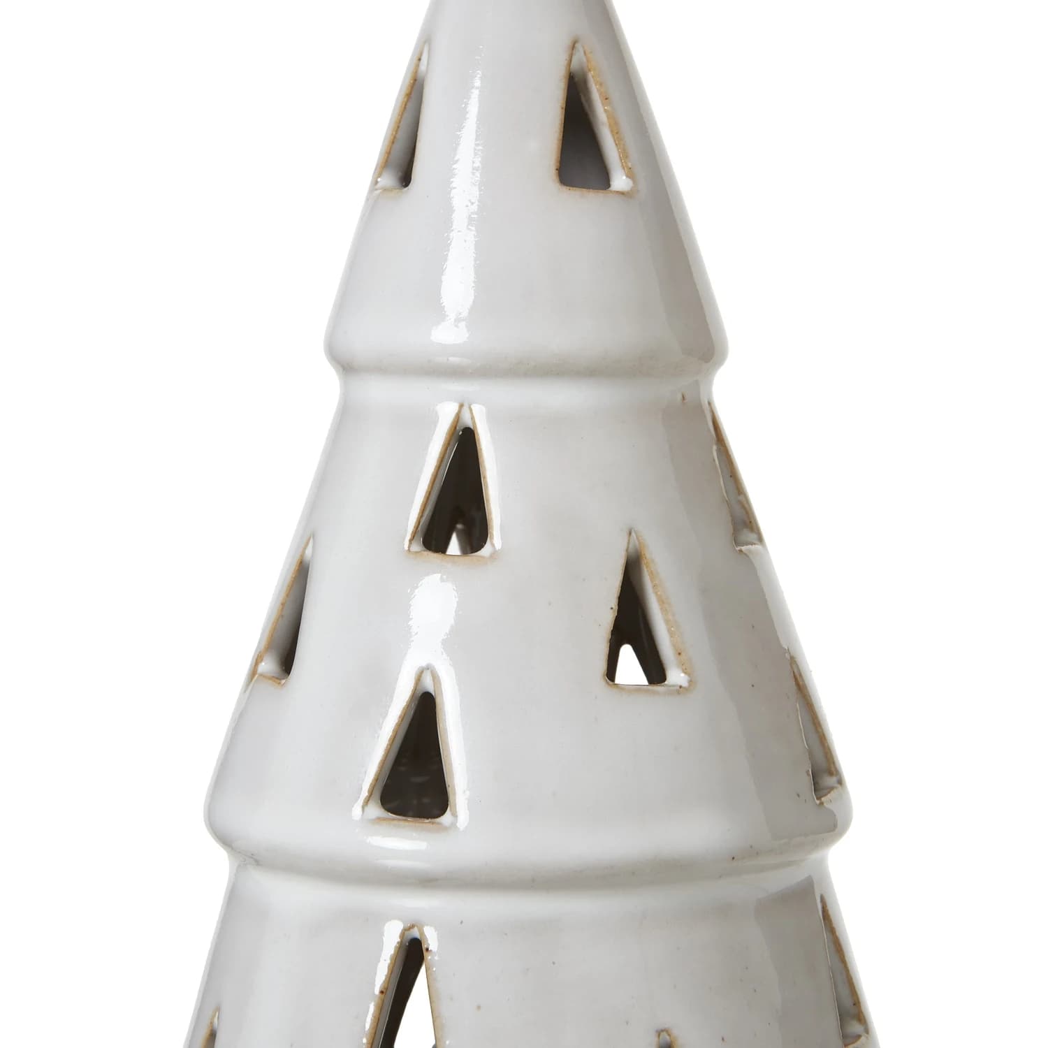 Medium White Ceramic Cut-Out Tree With LED Lights - Candles, photo 2 of 3