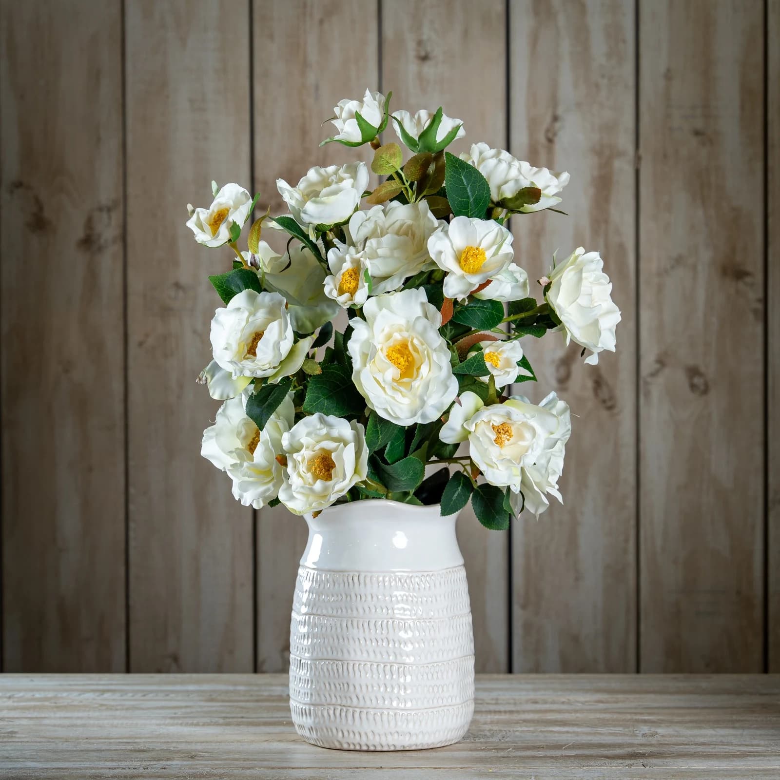 The Natural Garden Collection White Tea Rose — Pack of 5 - Artificial plants & flowers, photo 2 of 5