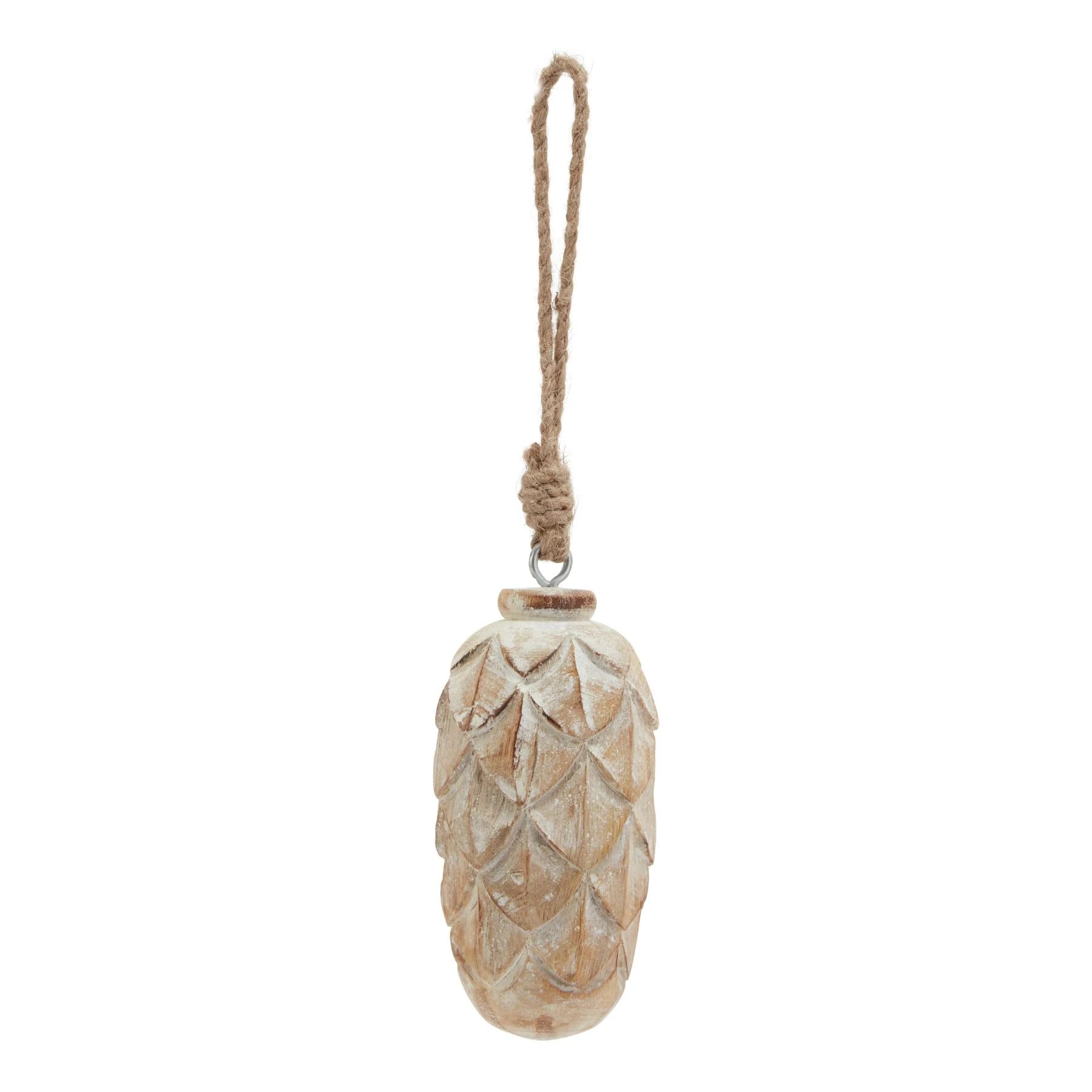 Antique White Wash Pine Cone Bauble - Sculptures & ornaments, photo 2 of 3