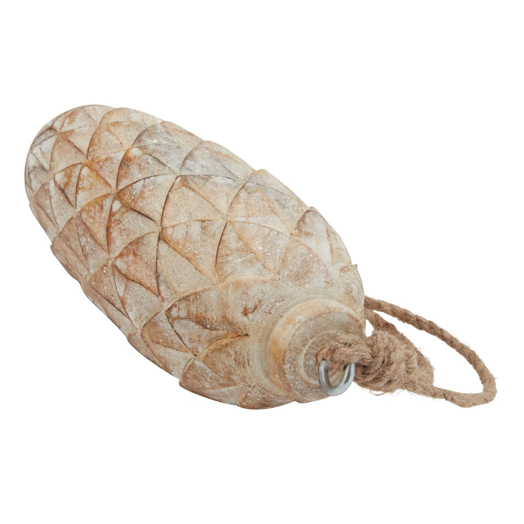Antique White Wash Large Pine Cone Bauble - Sculptures & ornaments, photo 2 of 2