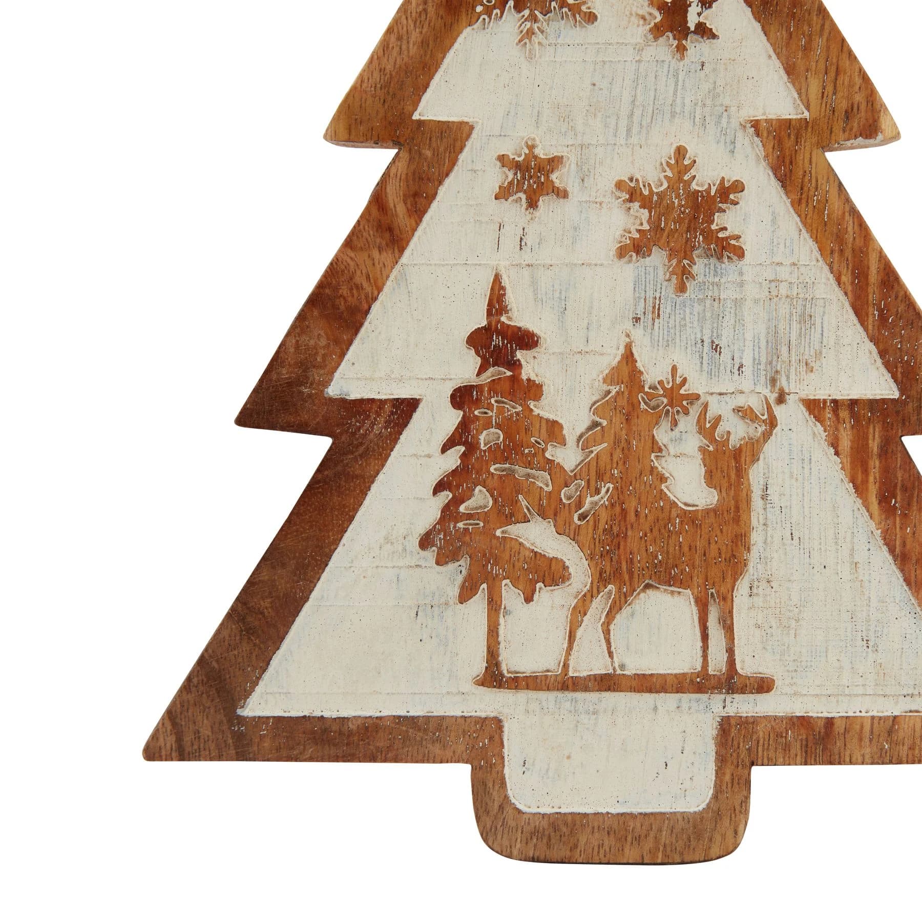 Natural Wooden Snow Scene Tree Decoration - Sculptures & ornaments, photo 2 of 3