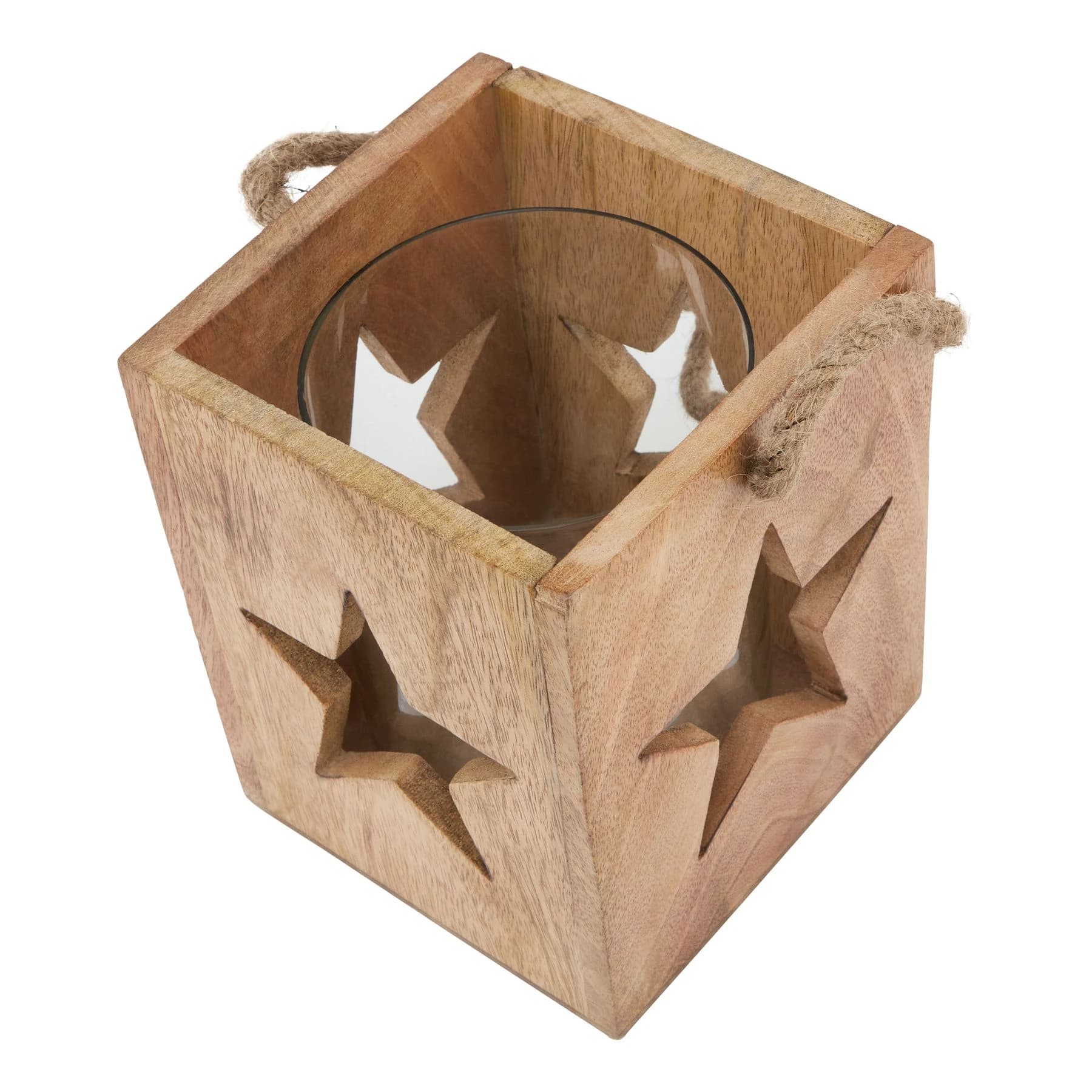 Natural Wooden Large Star Tealight Candle Holder - Candles, photo 2 of 3