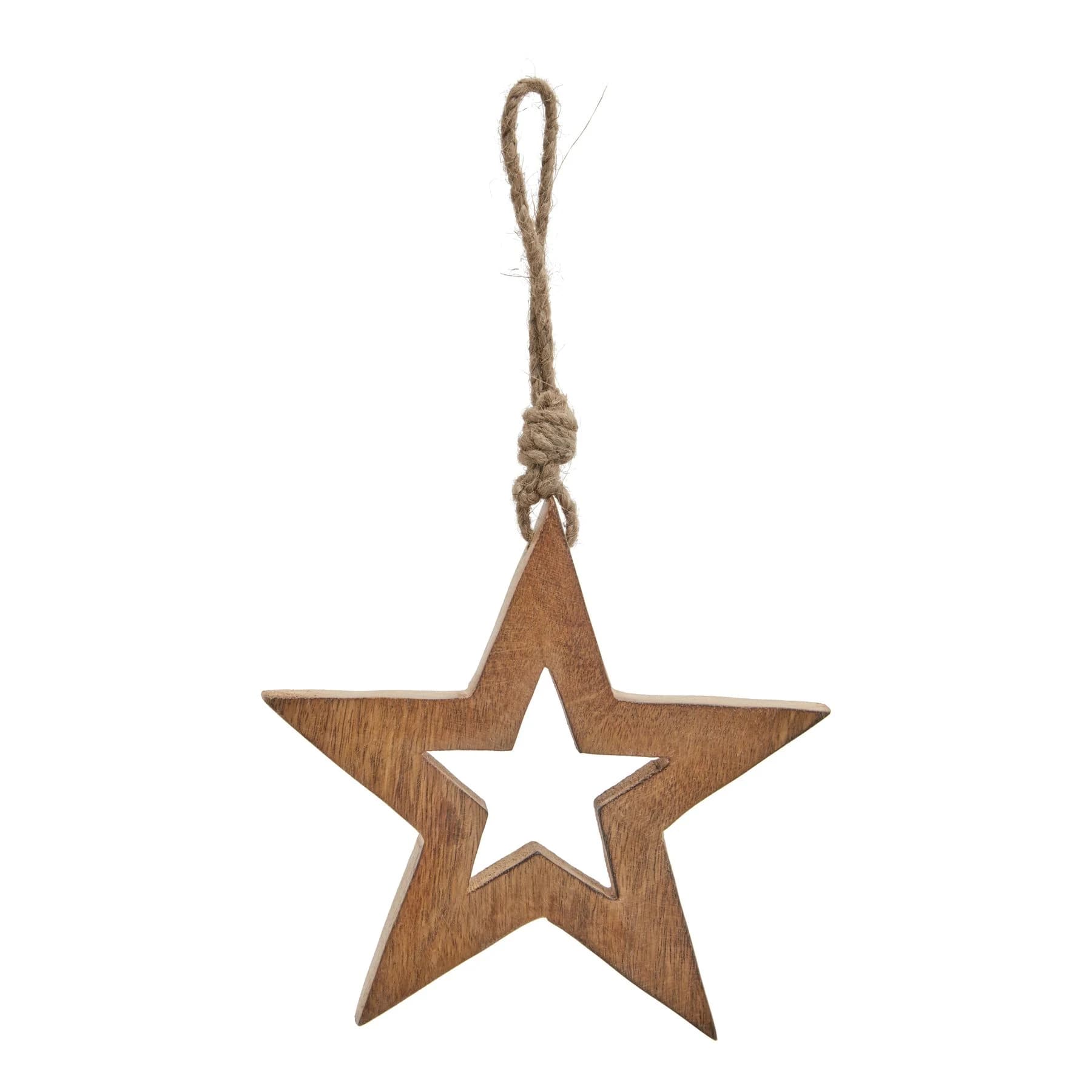 Natural Wooden Hanging Star - Decorative, photo 2 of 3