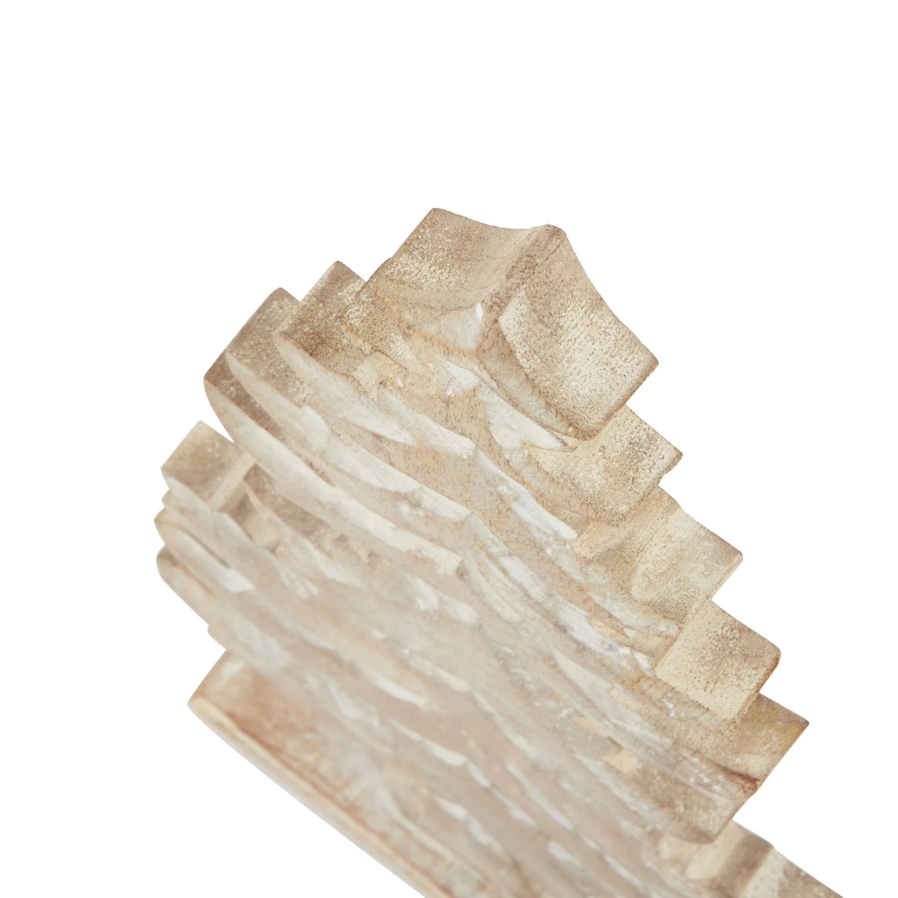 White Wash Collection Wooden Large Tiered Tree Decoration - Decorative, photo 2 of 3