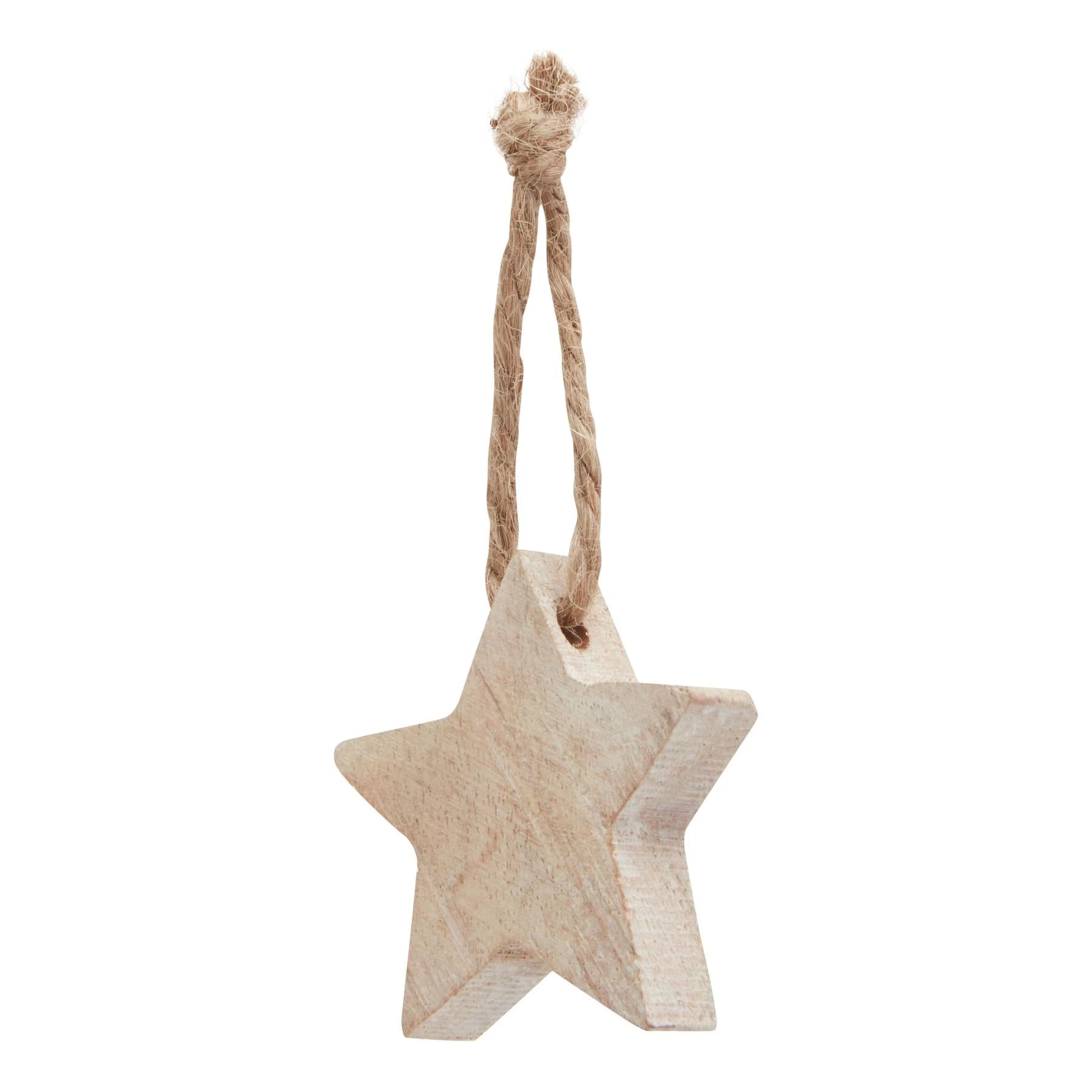 Pack Of 90 Wooden Star Hanging Decorations - Sculptures & ornaments, photo 3 of 5