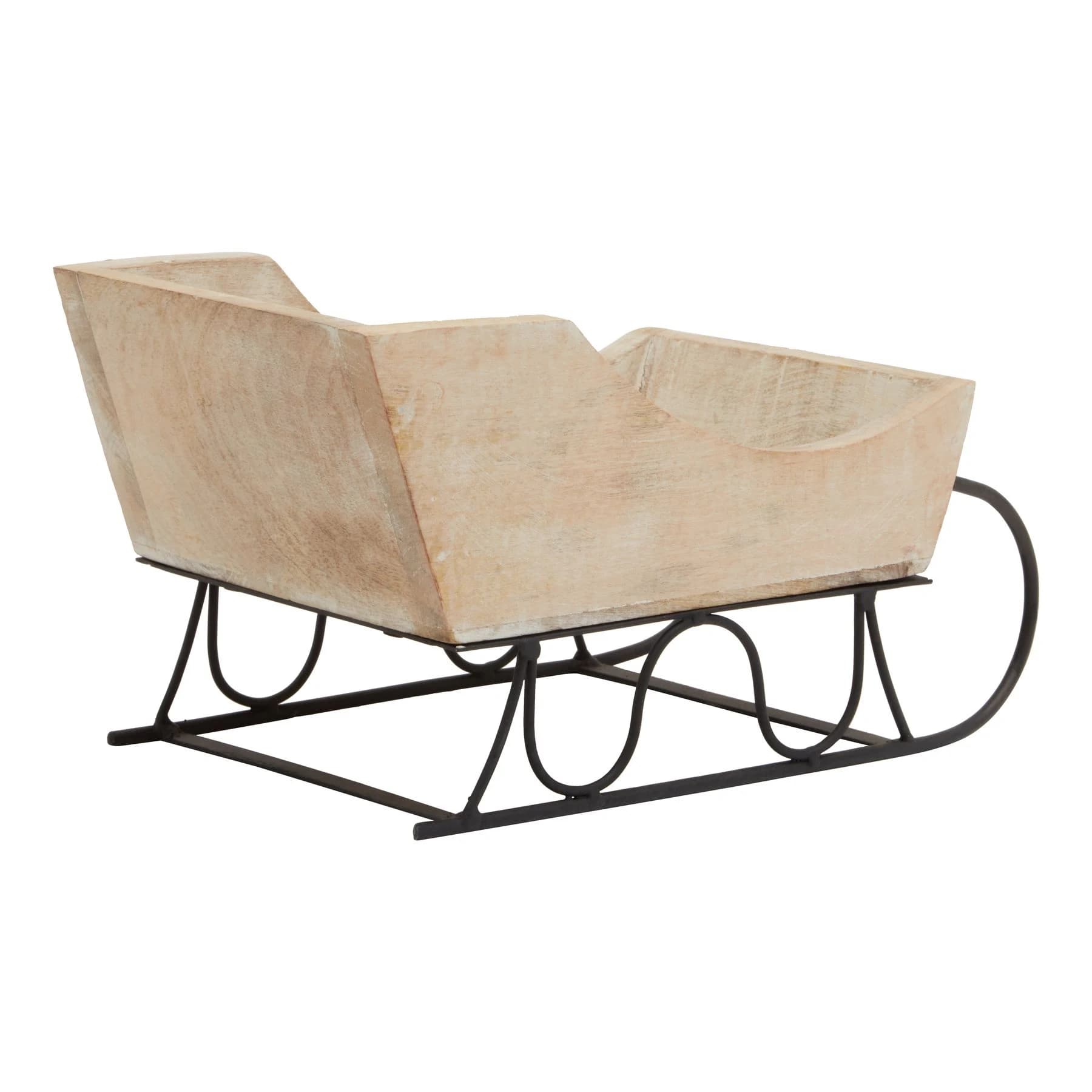 White Wash Collection Wooden Decorative Sleigh - Decorative, photo 2 of 3
