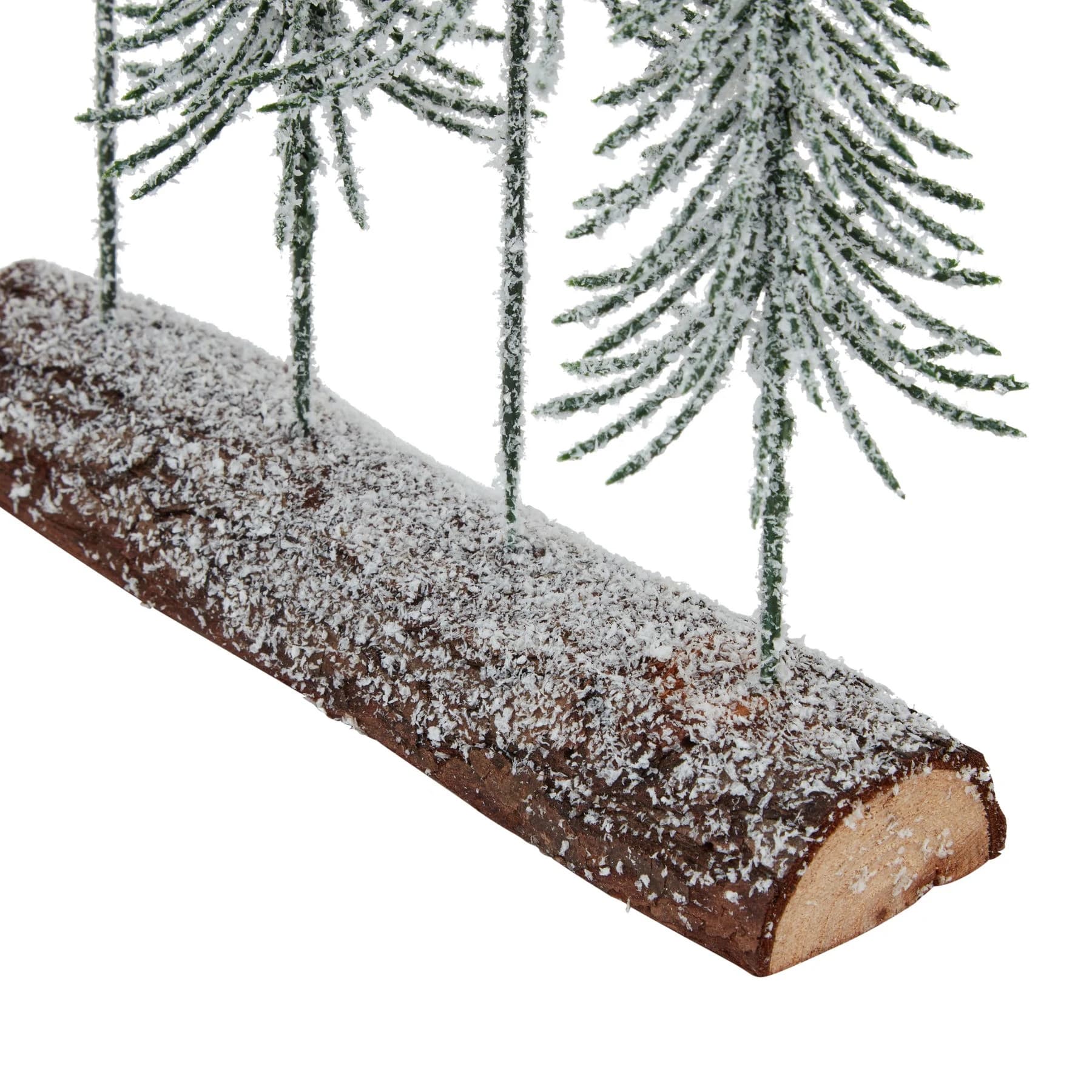 Small Snowy Spindle Tree Quad In Wood Log - Sculptures & ornaments, photo 3 of 3