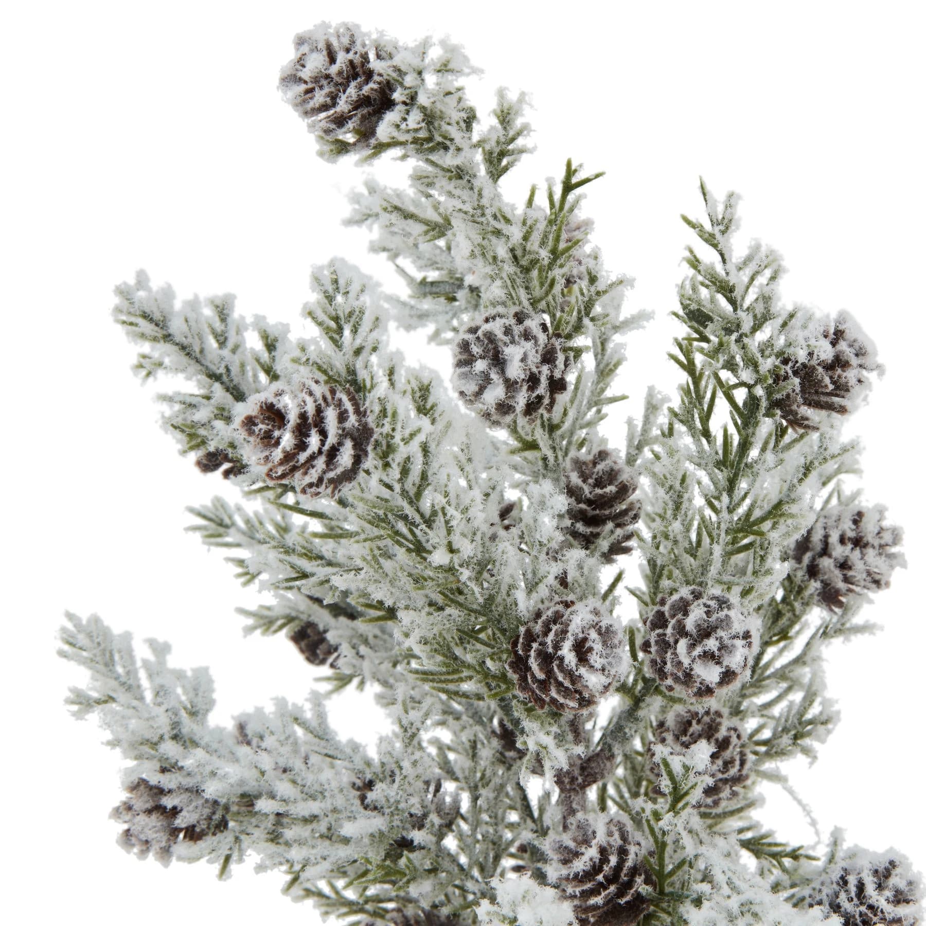 Small Snowy Fir Tree With Pinecones In Wood Log - Sculptures & ornaments, photo 2 of 3