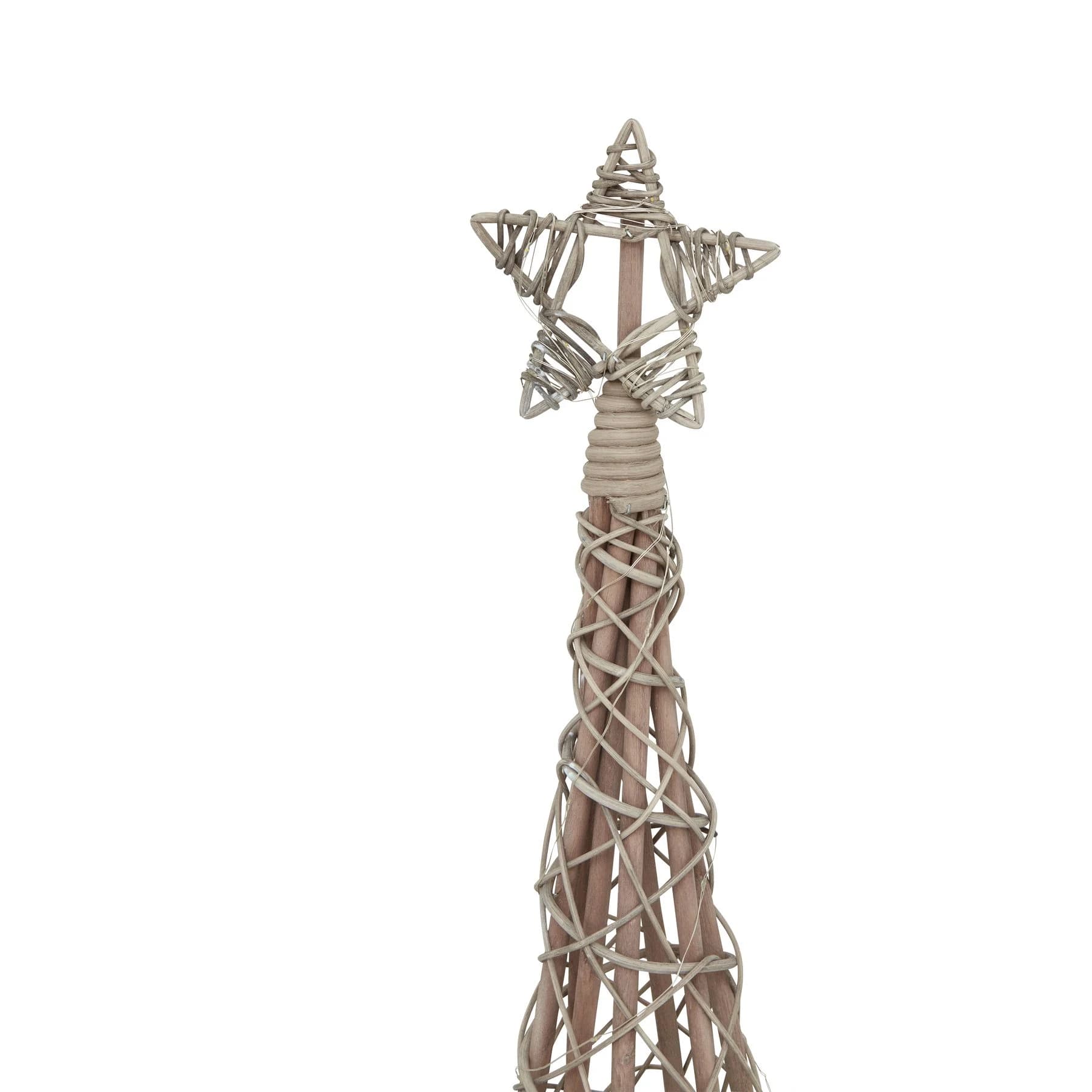 Large LED Wicker Christmas Tree With Star - Decorative, photo 2 of 5