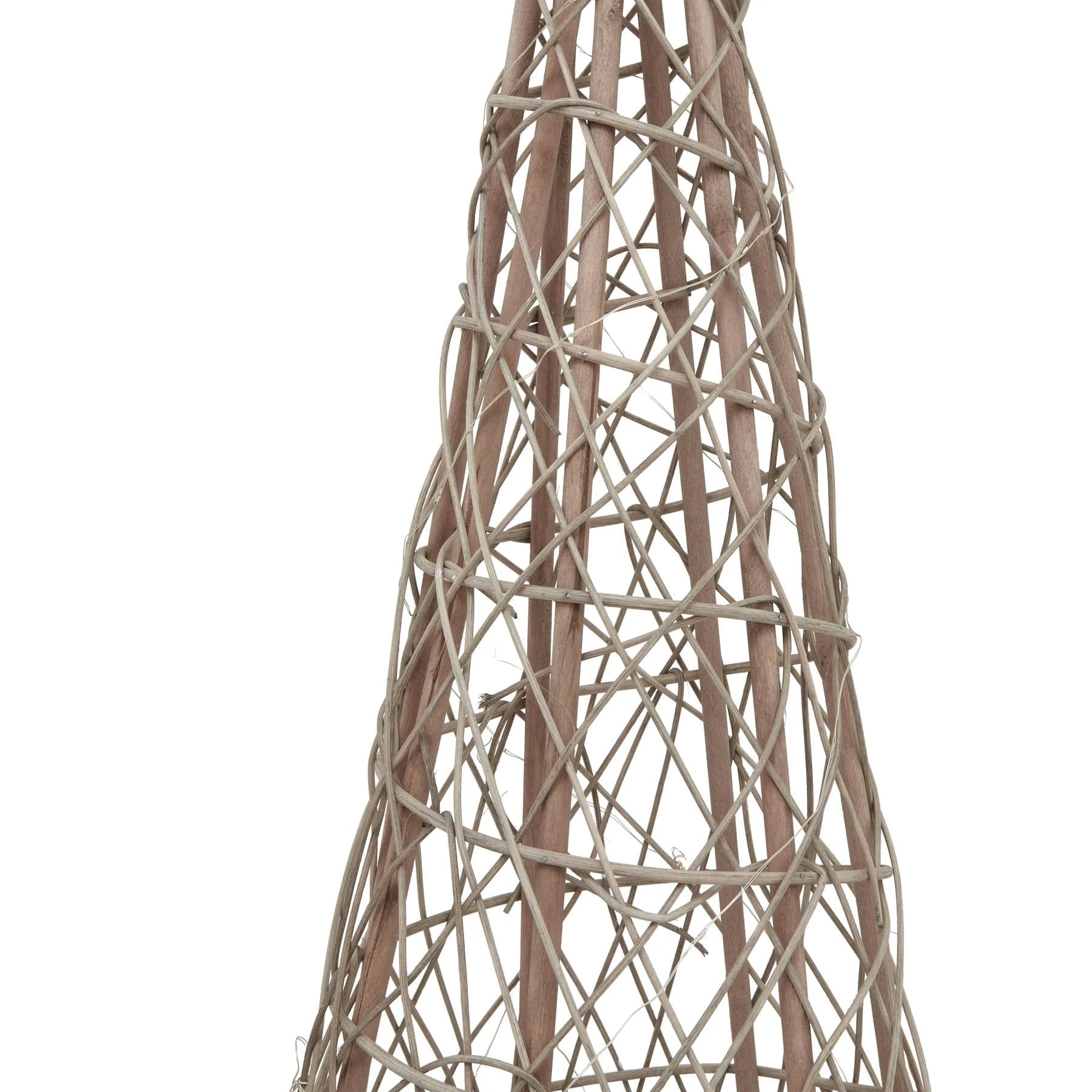 Large LED Wicker Christmas Tree With Star - Decorative, photo 3 of 5