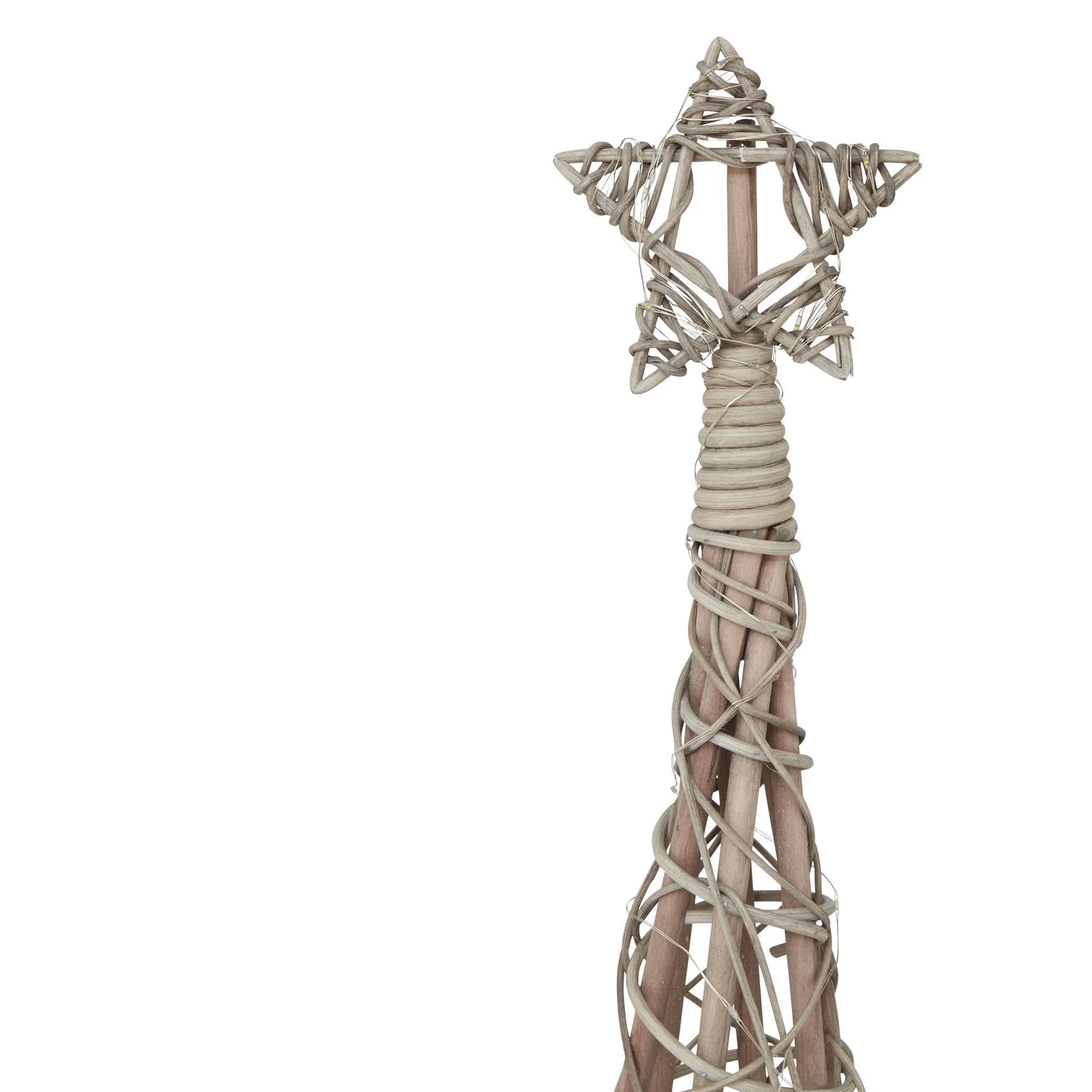 LED Wicker Christmas Tree With Star - Table lamps, photo 2 of 5