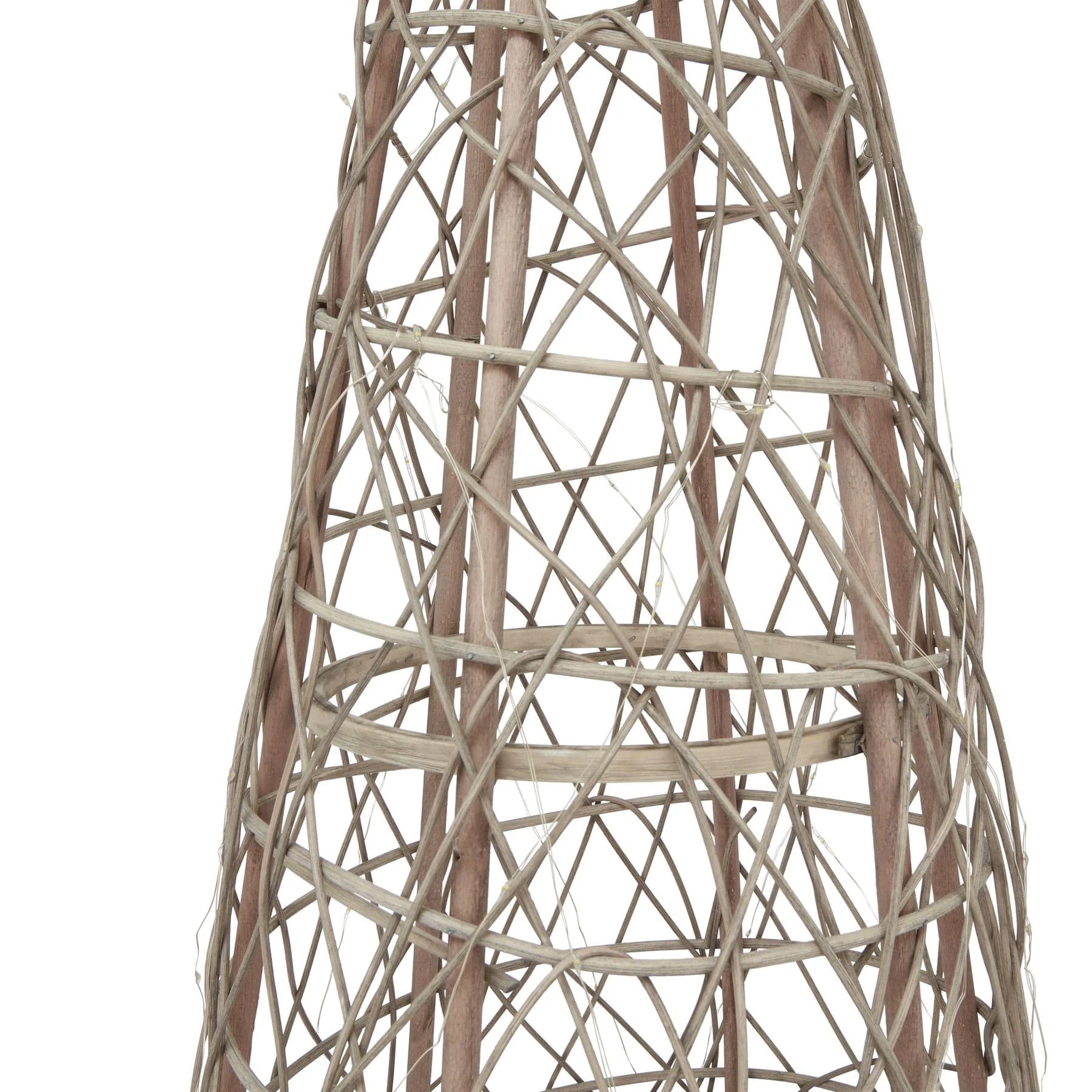 LED Wicker Christmas Tree With Star - Table lamps, photo 3 of 5
