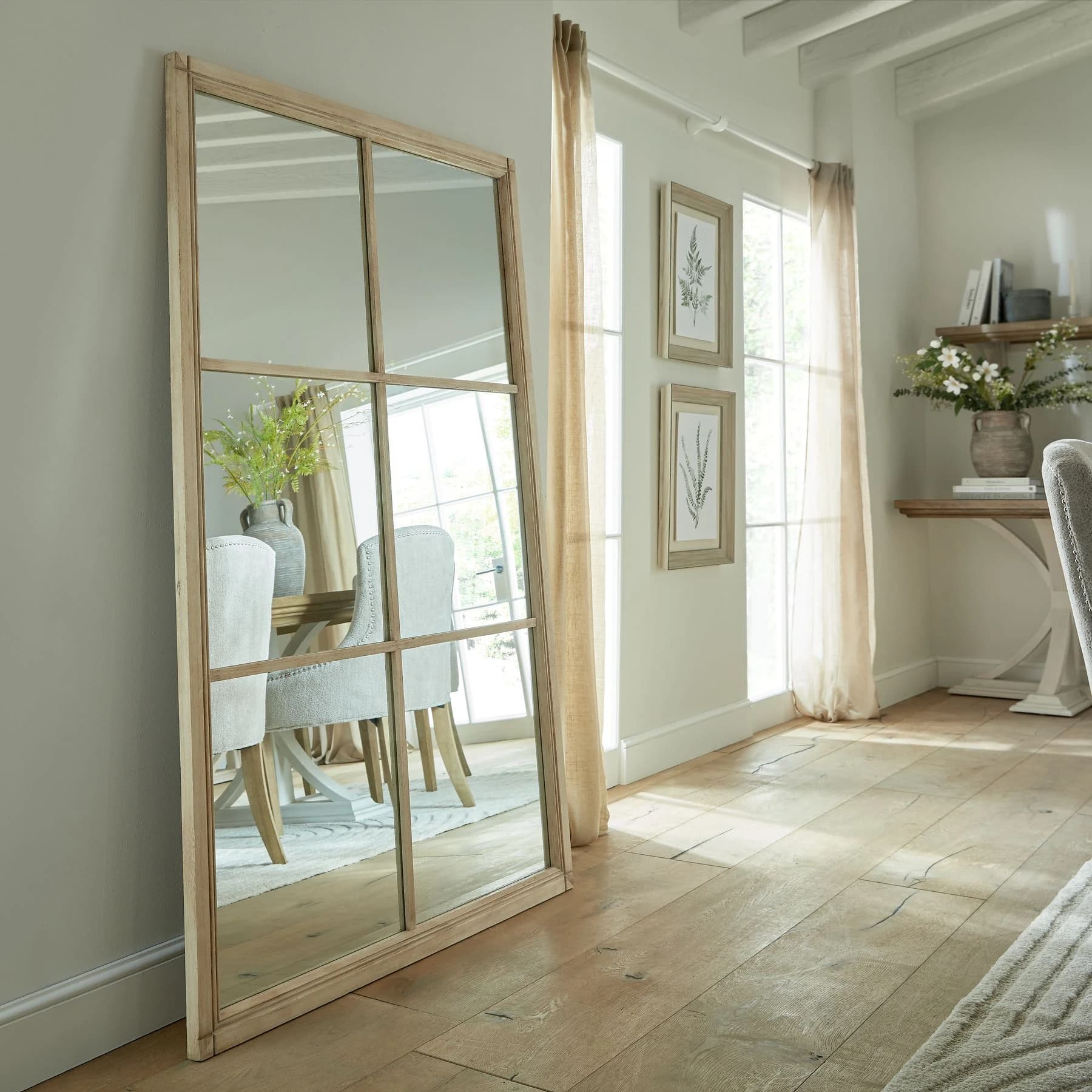 Washed Wood XL Window Mirror - Mirrors, photo 5 of 5