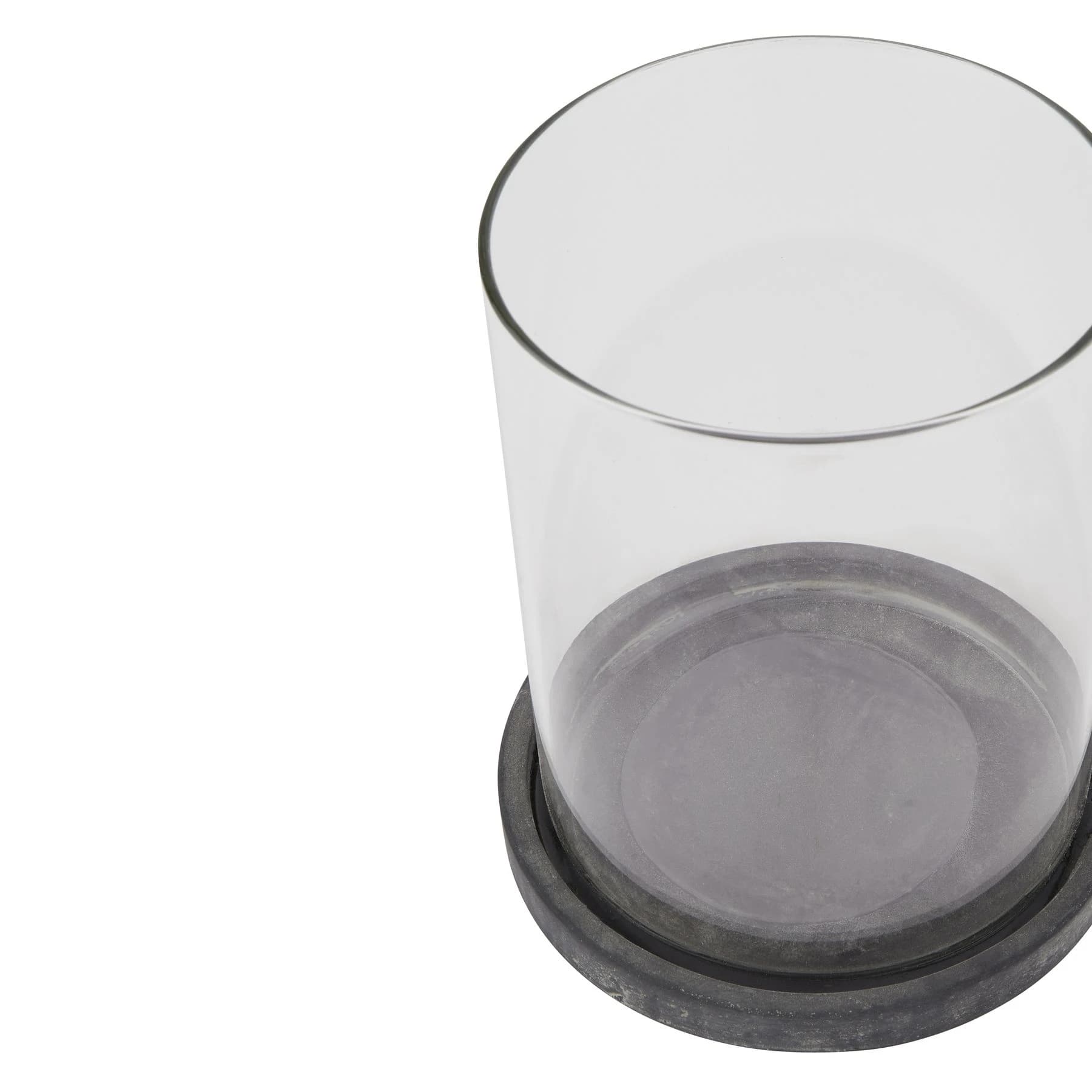 Amalfi Grey Large Hurricane Lantern - Lanterns, photo 2 of 4