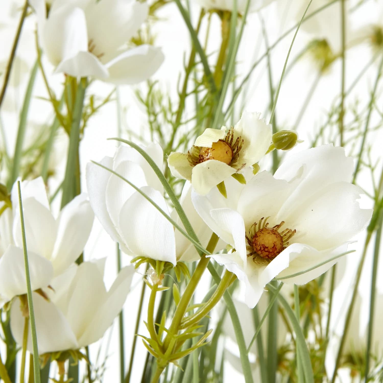 Large White Meadow Plant In Pot - Artificial plants & flowers, photo 2 of 4