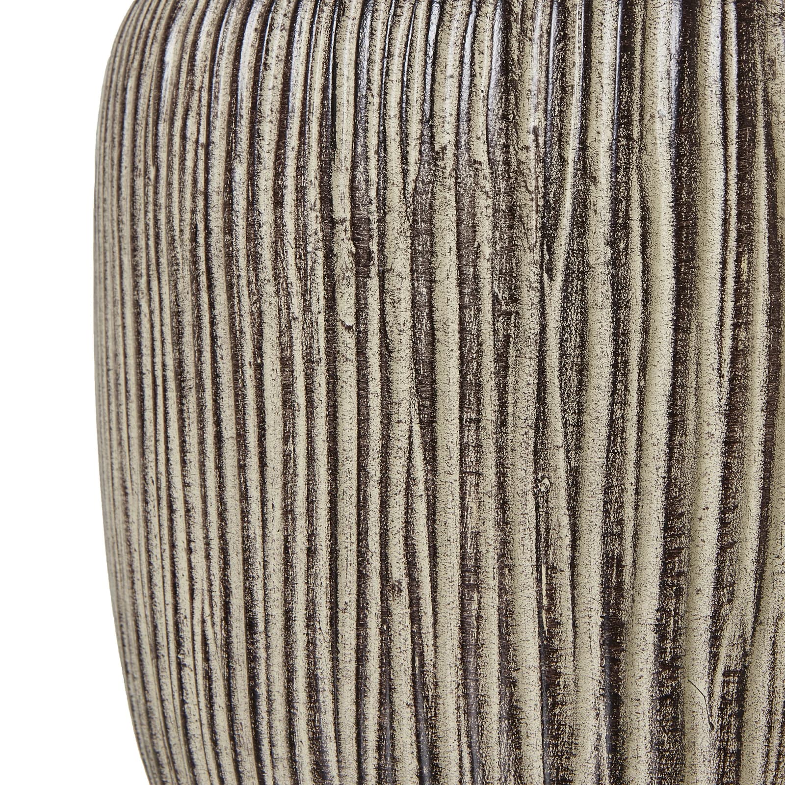 Ochre Carved Textured Table Lamp With Linen Shade - Table lamps, photo 4 of 5