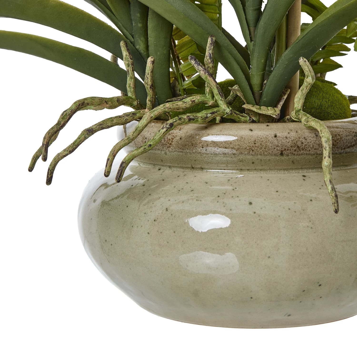 White Vanda Orchid Plant In Ceramic Pot - Artificial plants & flowers, photo 3 of 4